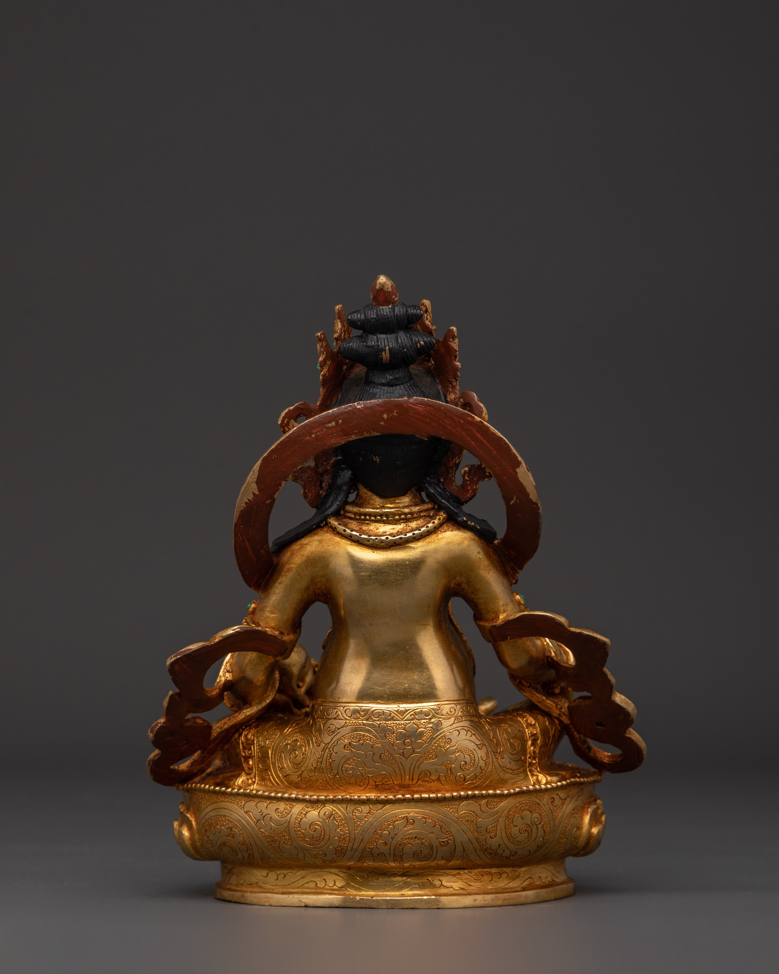 Handcrafted Dzambala Protector Deity Statue for Wealth and Protection