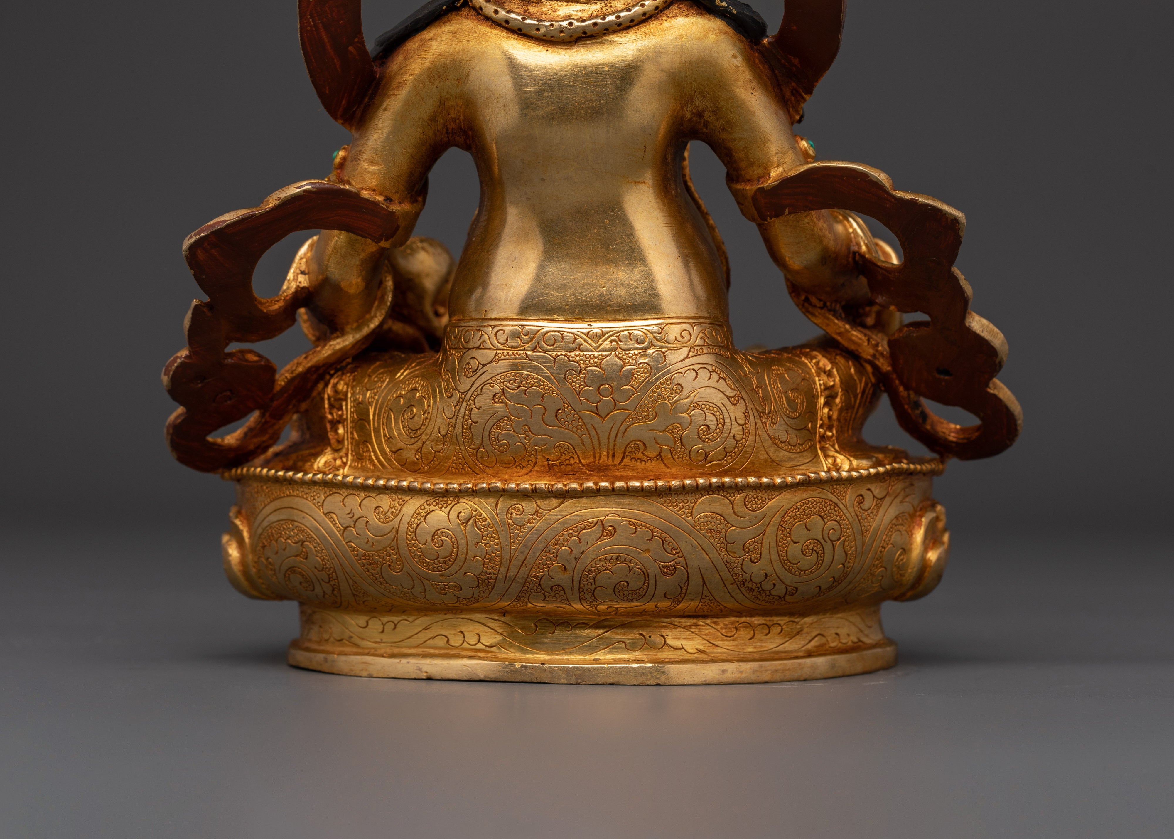 Handcrafted Dzambala Protector Deity Statue for Wealth and Protection