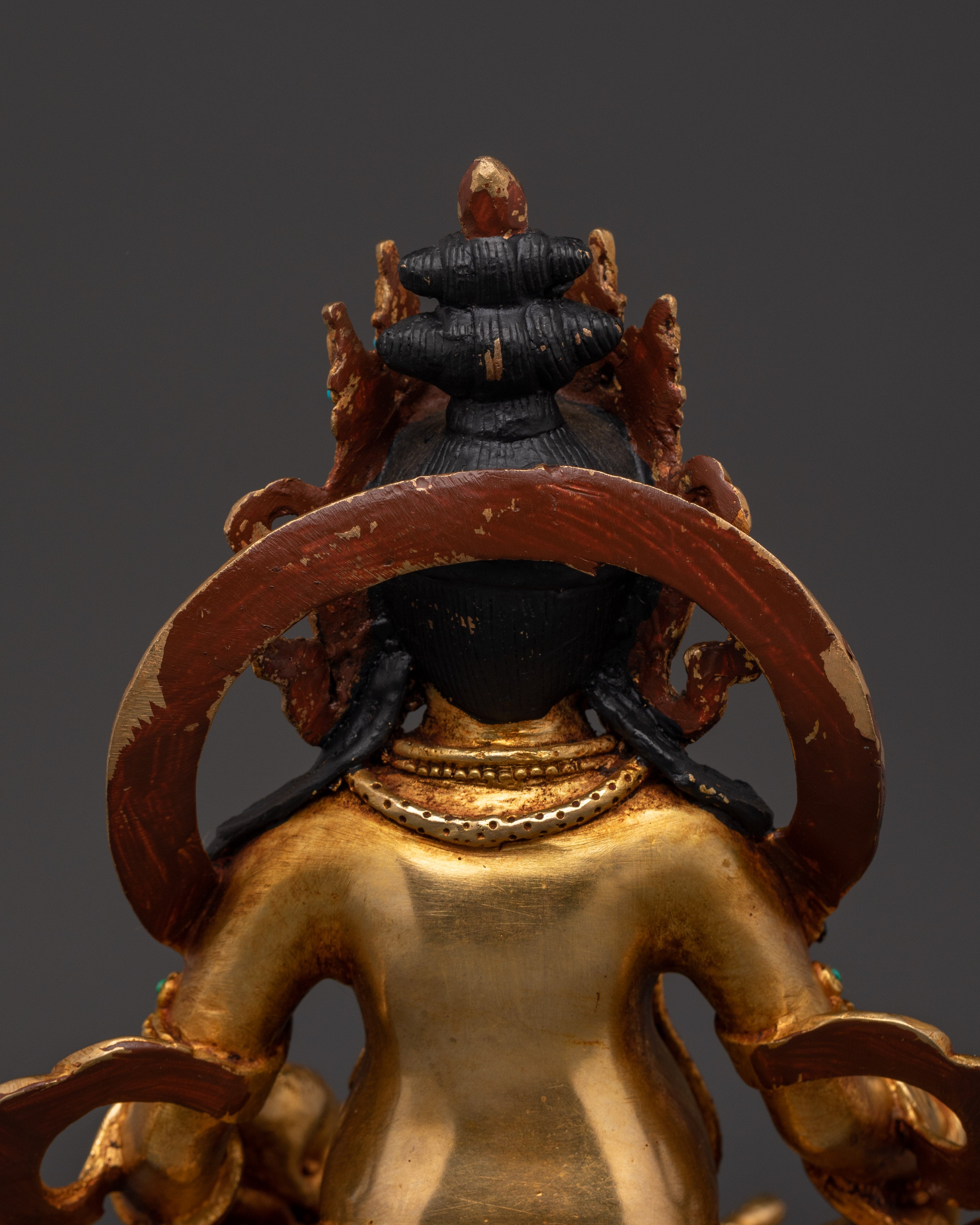 Handcrafted Dzambala Protector Deity Statue for Wealth and Protection