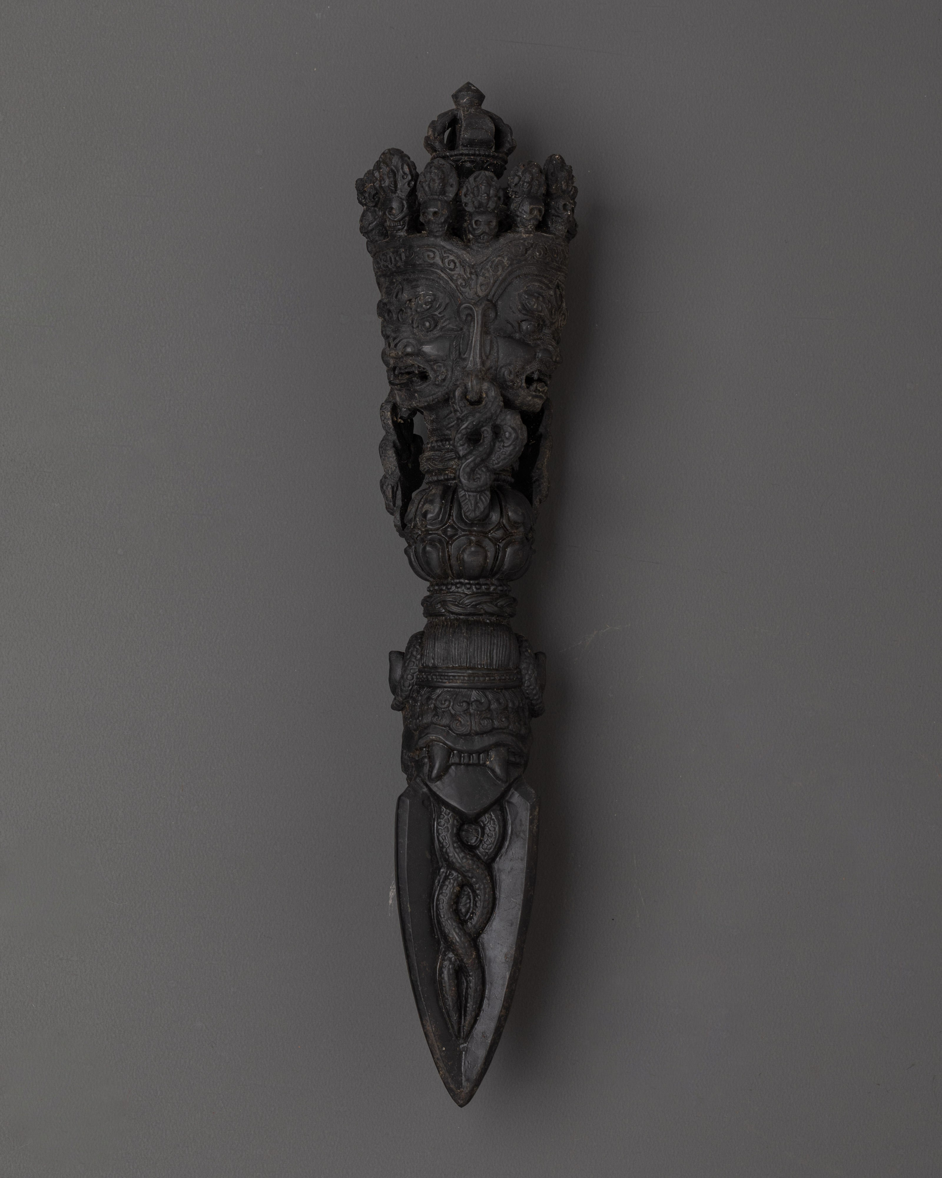 Shaligram Phurba Dagger | Sacred Vajrayana Ritual Tool