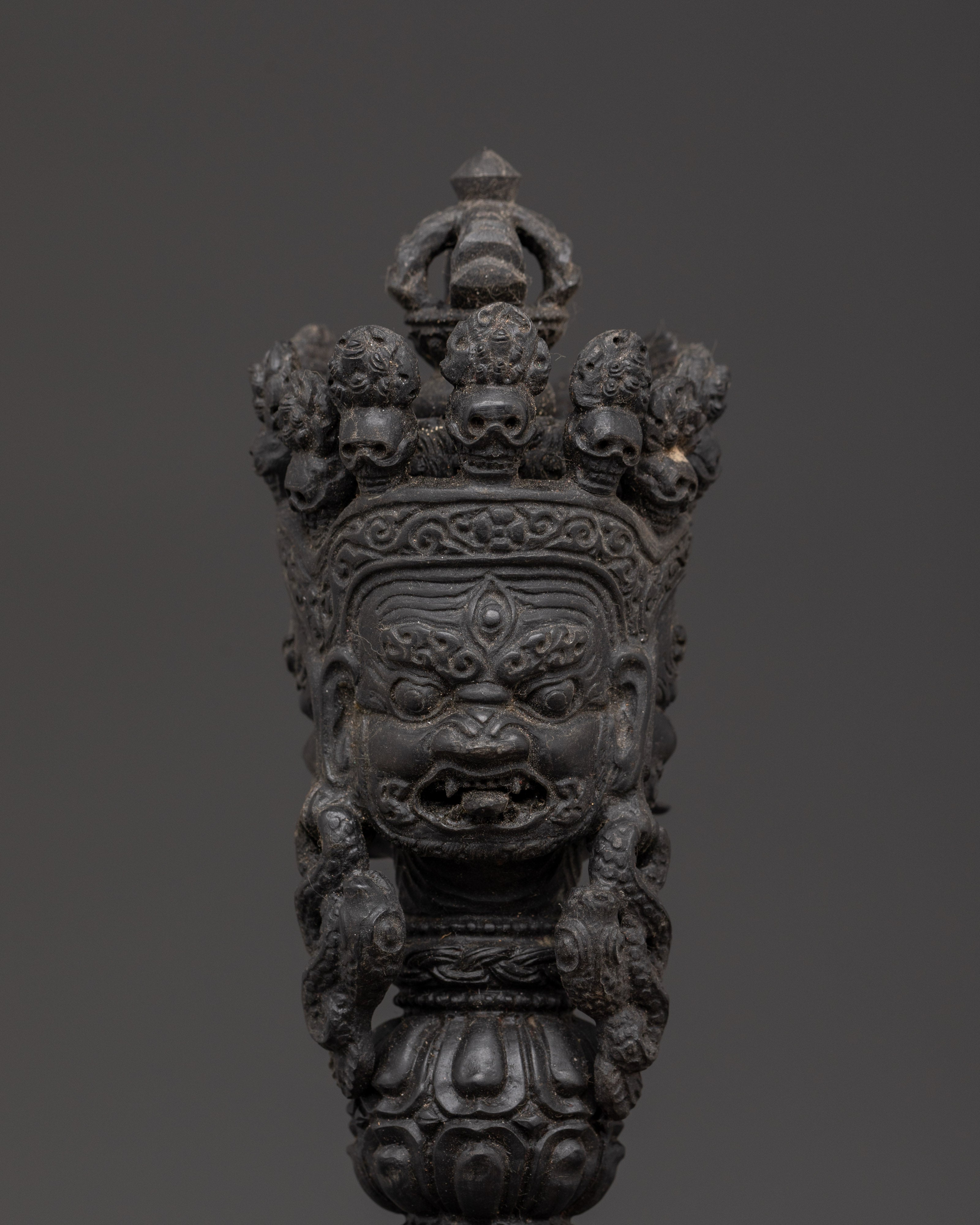 Shaligram Phurba Dagger | Sacred Vajrayana Ritual Tool
