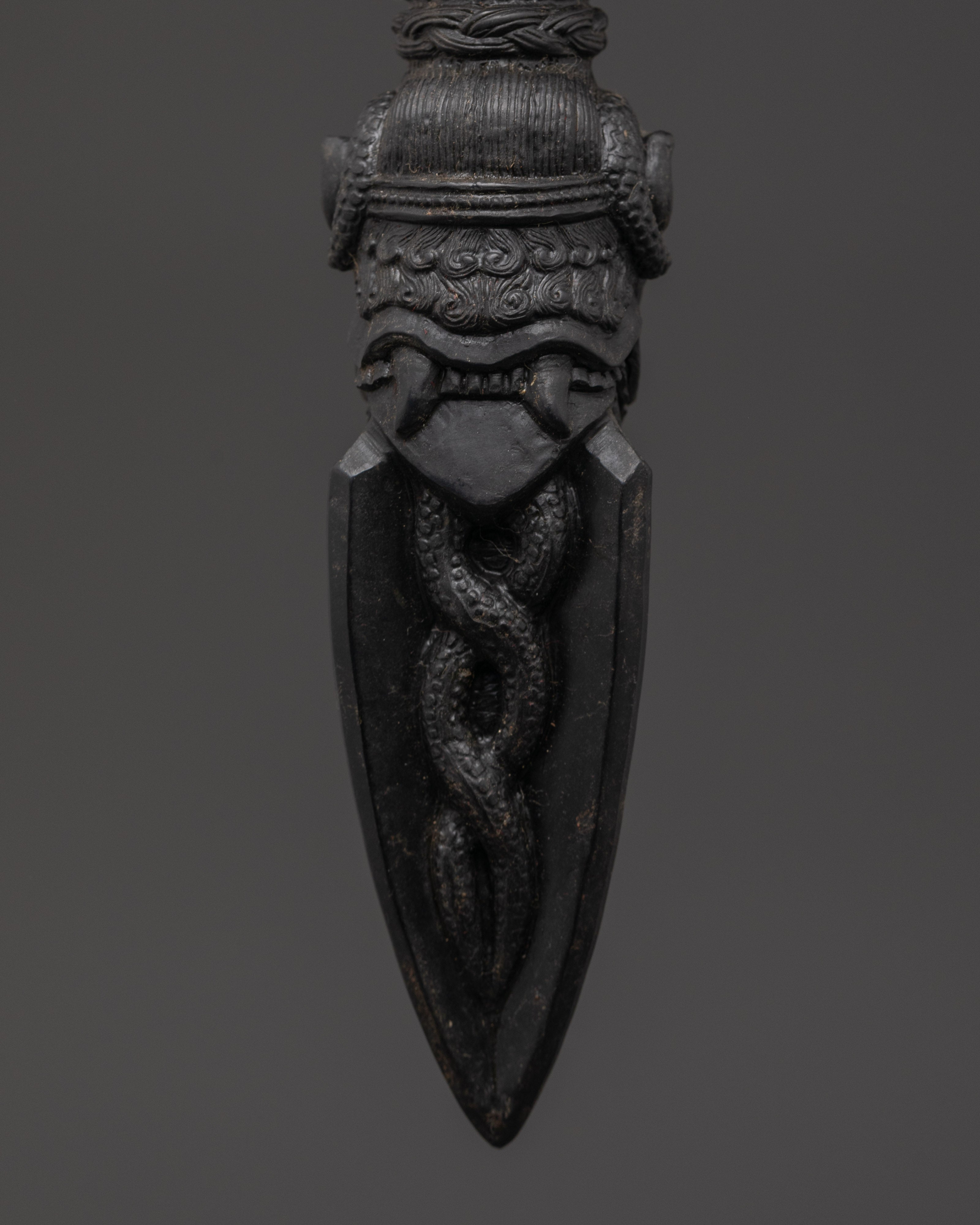 Shaligram Phurba Dagger | Sacred Vajrayana Ritual Tool