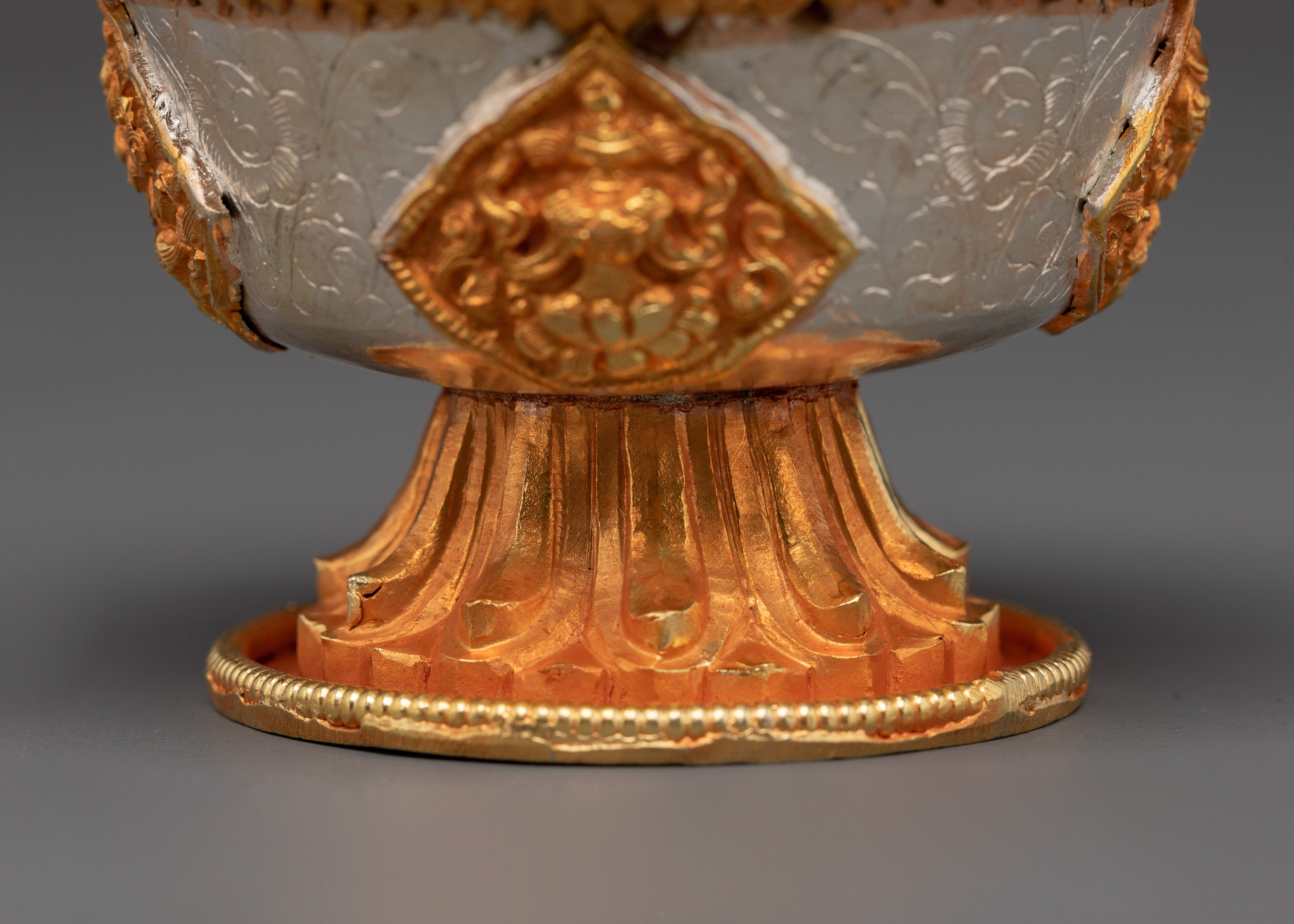 Gold Plated Offering Bowl Set | Buddhist Ritual Cups
