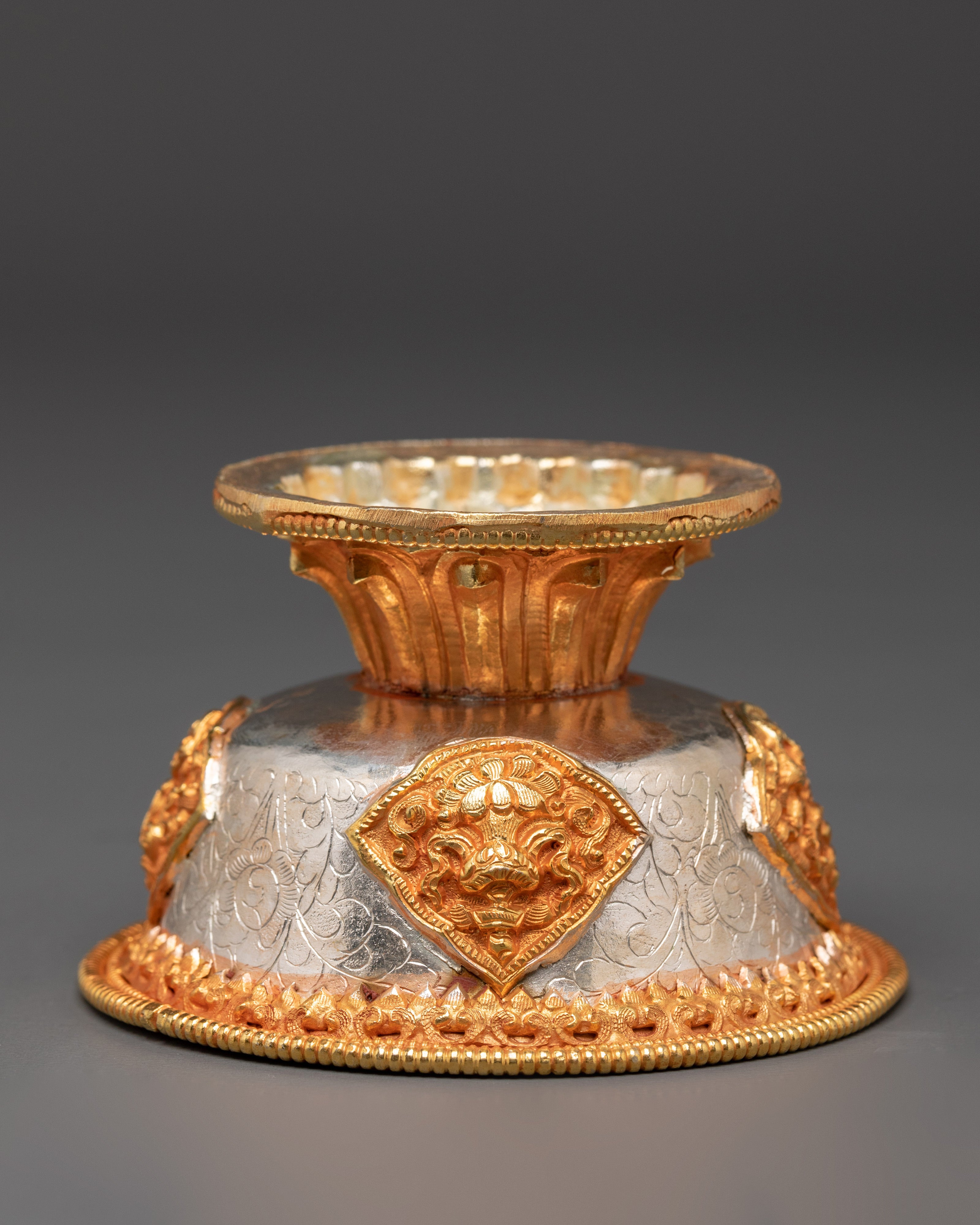 Gold Plated Offering Bowl Set | Buddhist Ritual Cups