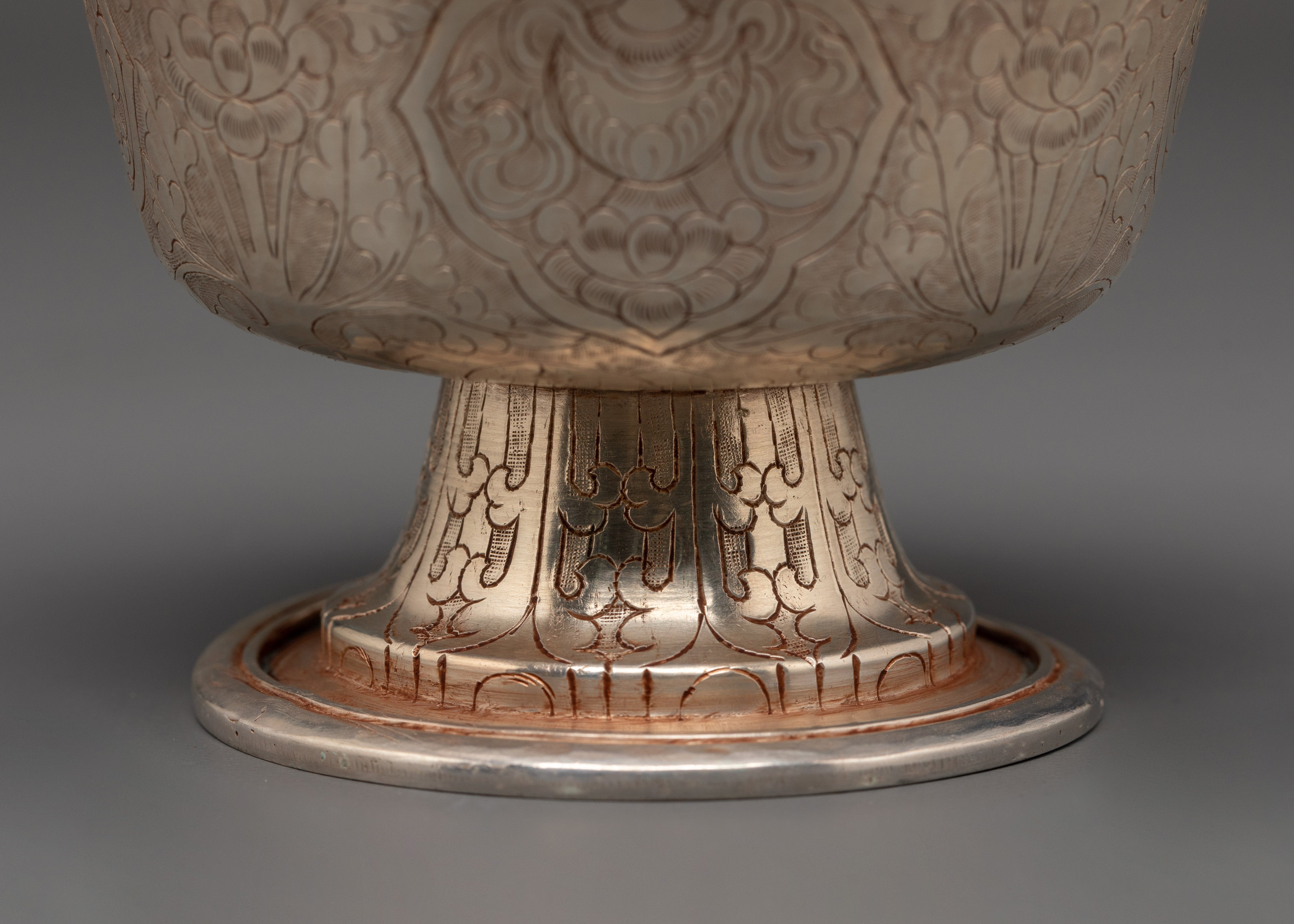 Spiritual Offering Bowl Set | Silver-Plated Copper Bowls 9cm Height