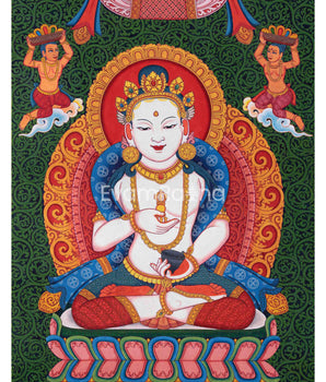 Newari Pauba Art Print For The Practice Of Vajrasattva Mantra | Om Vajrasattva Hum Mantra Practice Art Print