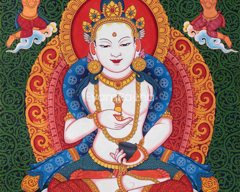 Newari Pauba Art Print For The Practice Of Vajrasattva Mantra | Om Vajrasattva Hum Mantra Practice Art Print