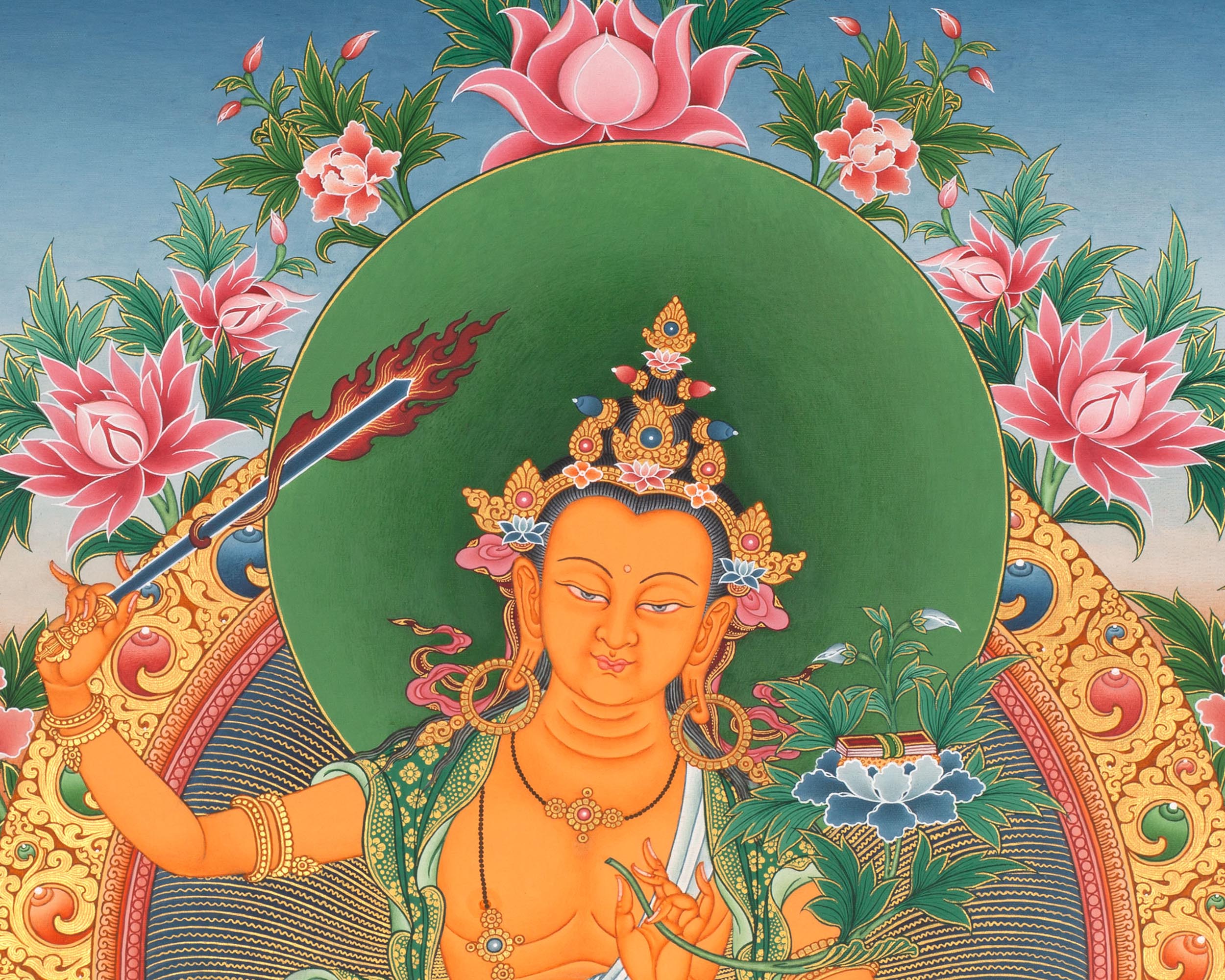 Arya Bodhisattva Manjushri Thangka | Eri Artistry
