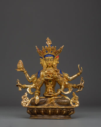 Buddhist Deity Namgyalma Copper Statue 