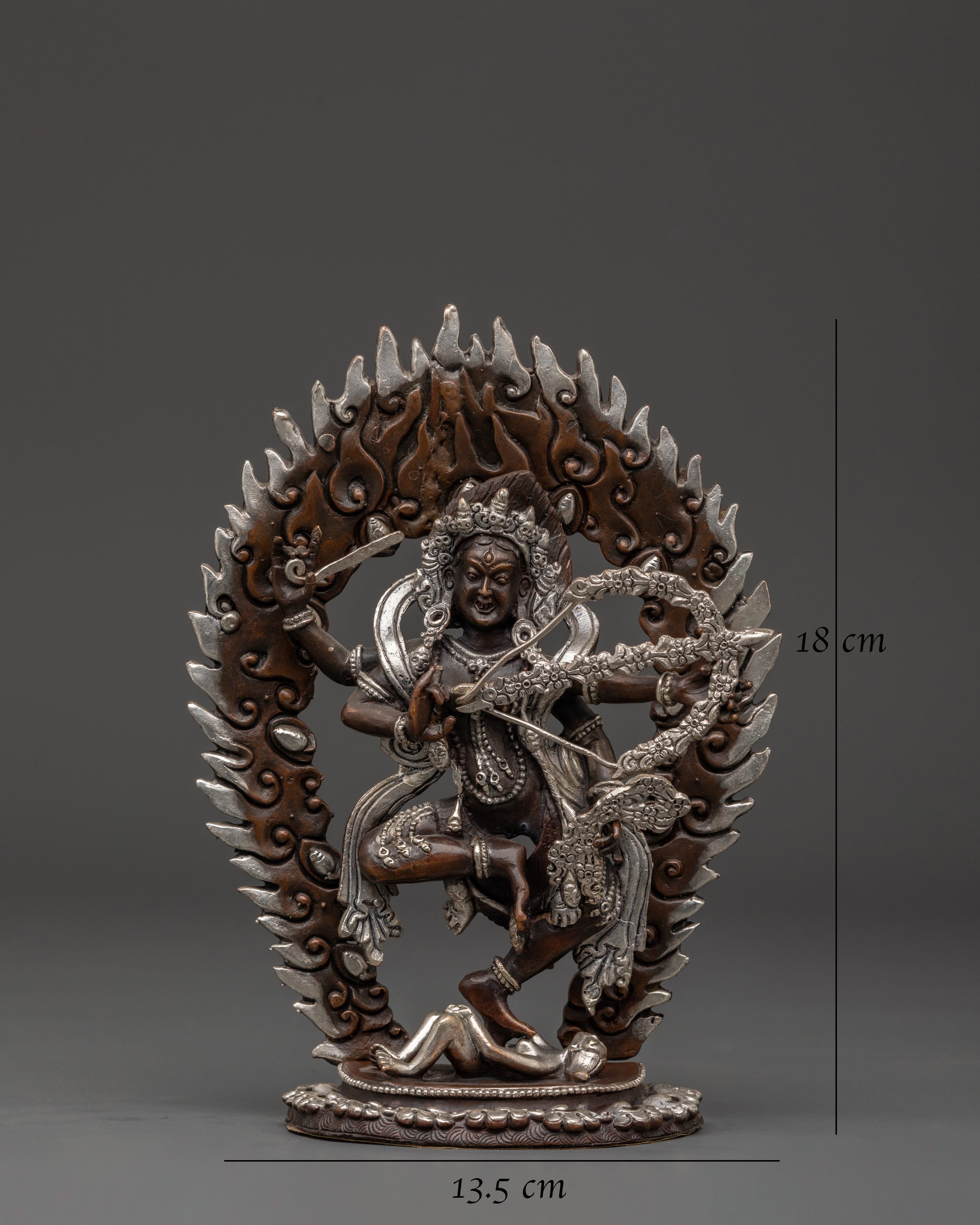Silver Plated Statue of Kurukulla | Tibetan Goddess Statue of Love