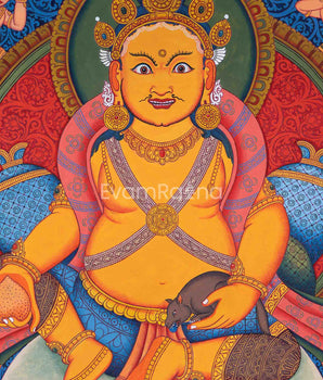 High-Quality Giclee Canvas Art For Jambhala Practice | Traditional Deity Of Weatlh & Prosperity