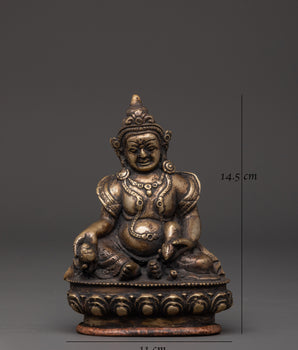 Dzambhala Wealth Deity Bronze Statue | Perfect for Home Altars and Prosperity Rituals
