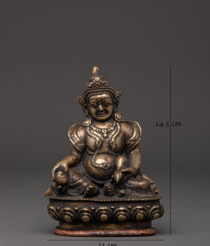Dzambhala Wealth Deity Bronze Statue | Perfect for Home Altars and Prosperity Rituals