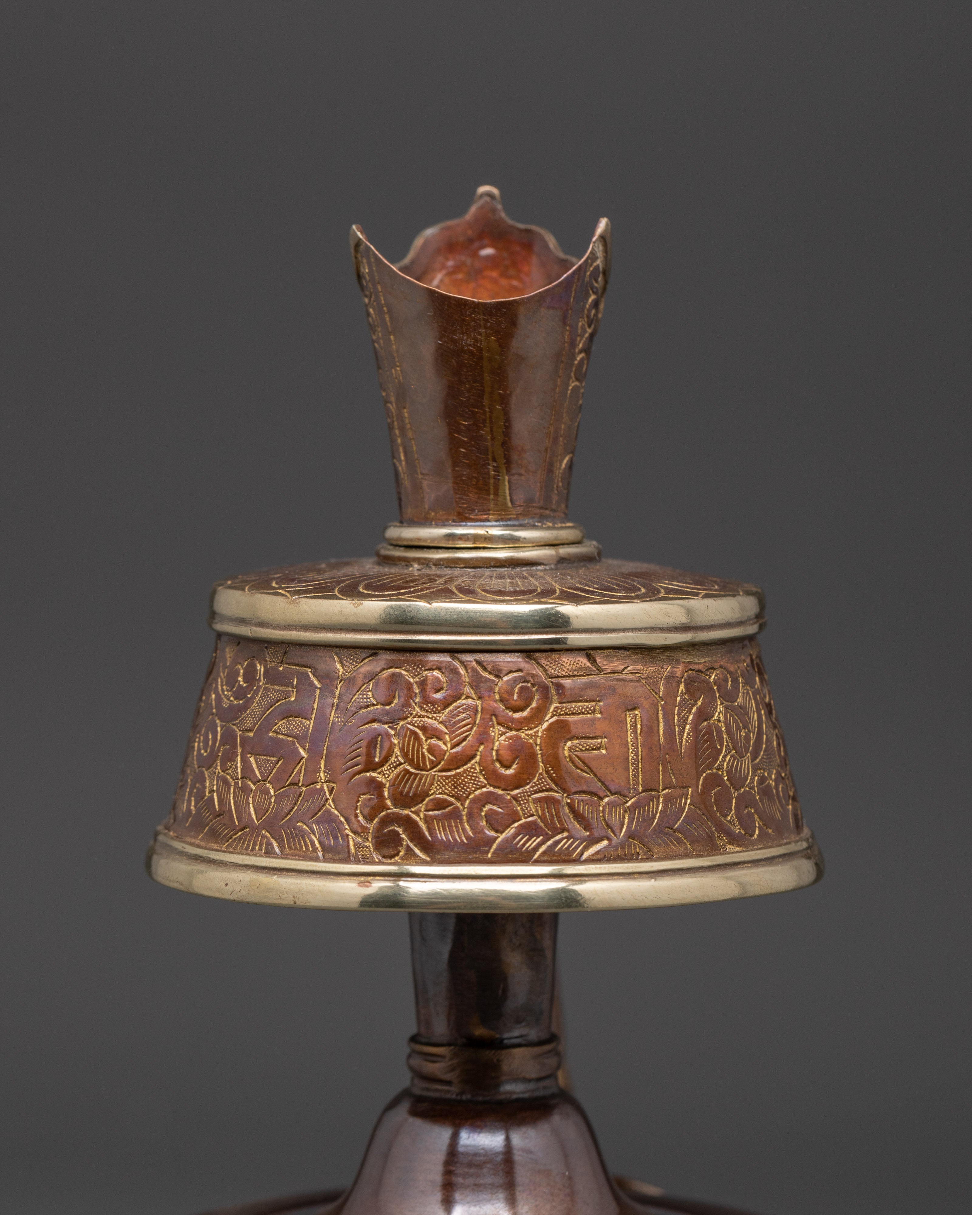 Buddhist Sacred Bhumba Set | Oxidized Copper Tibetan Ritual Water Offering Set