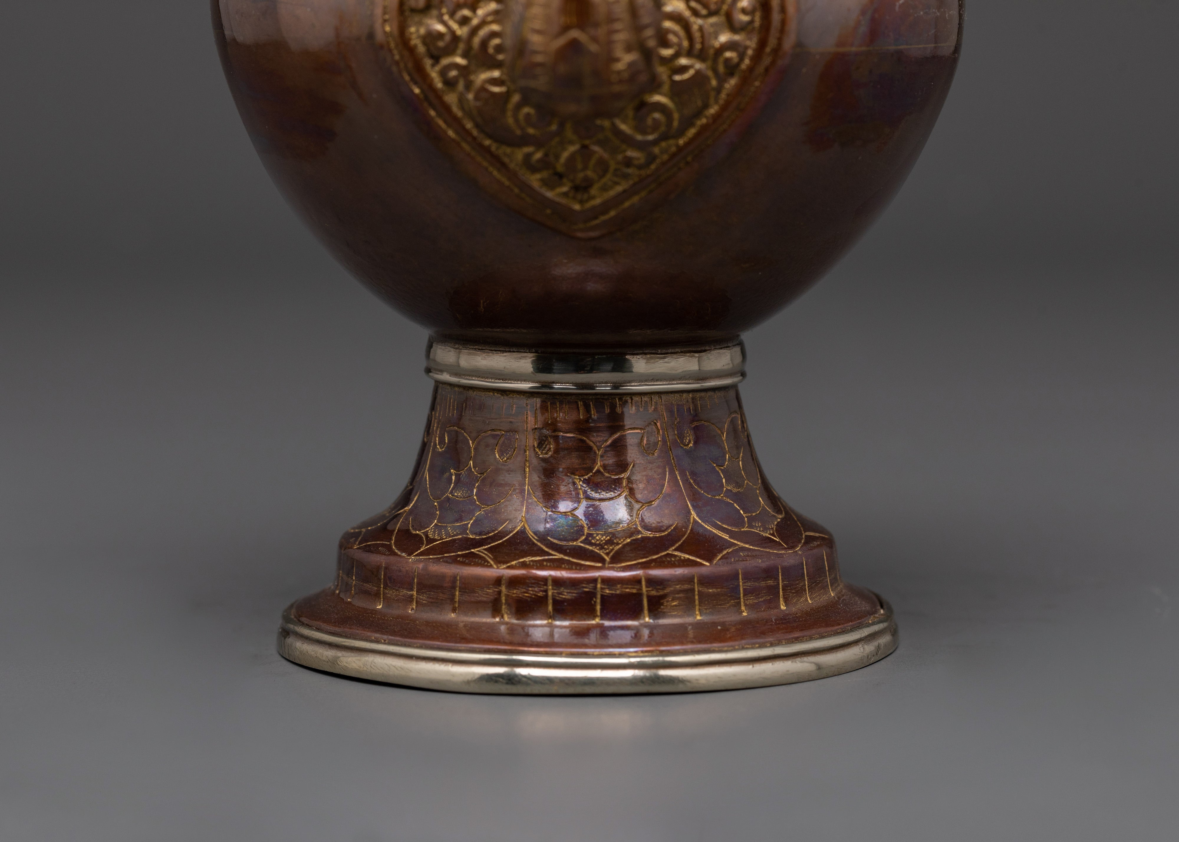 Buddhist Sacred Bhumba Set | Oxidized Copper Tibetan Ritual Water Offering Set
