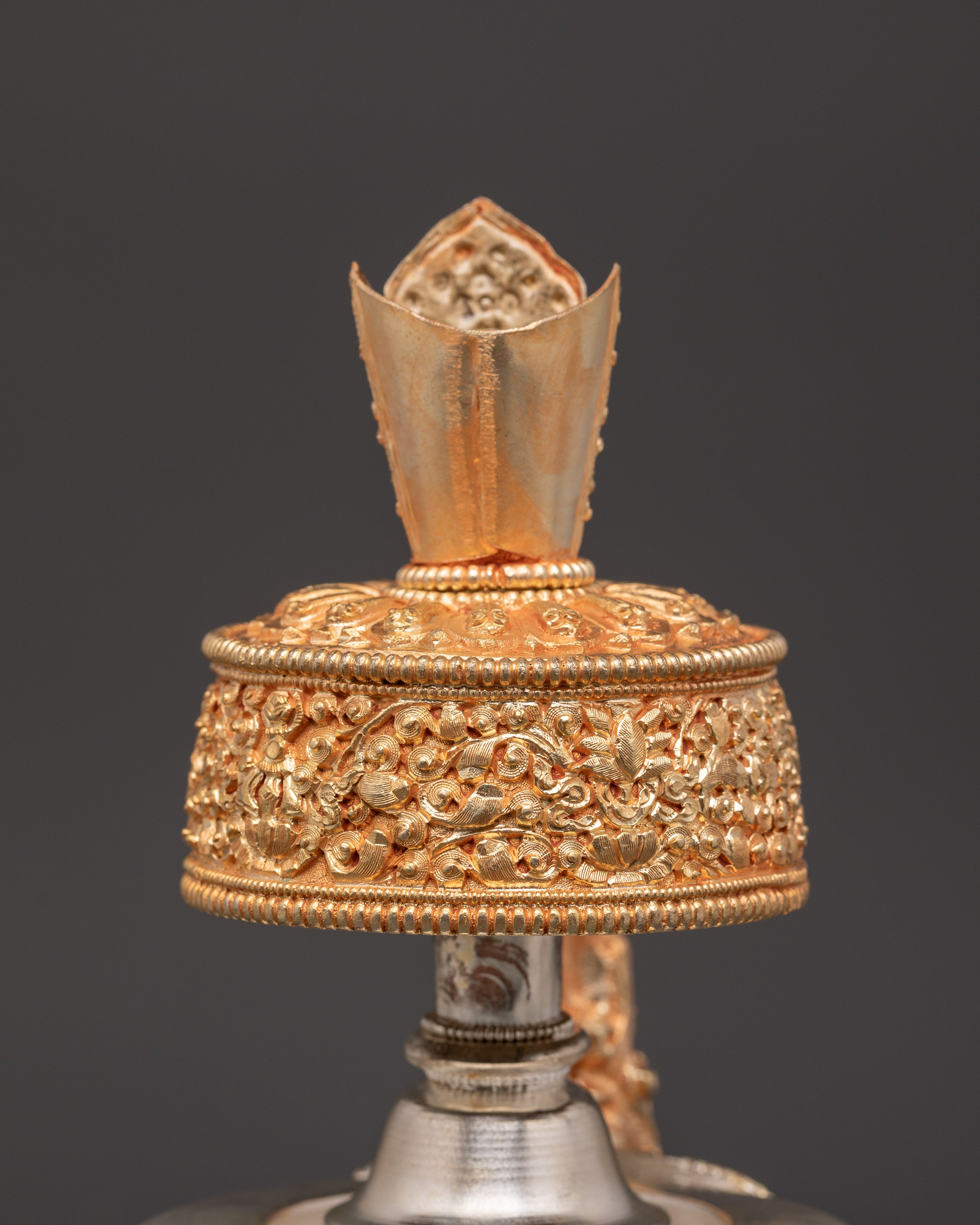 Electro Gold & Silver Plated Bhumba Set | Tibetan Copper Ritual Offering Vessels