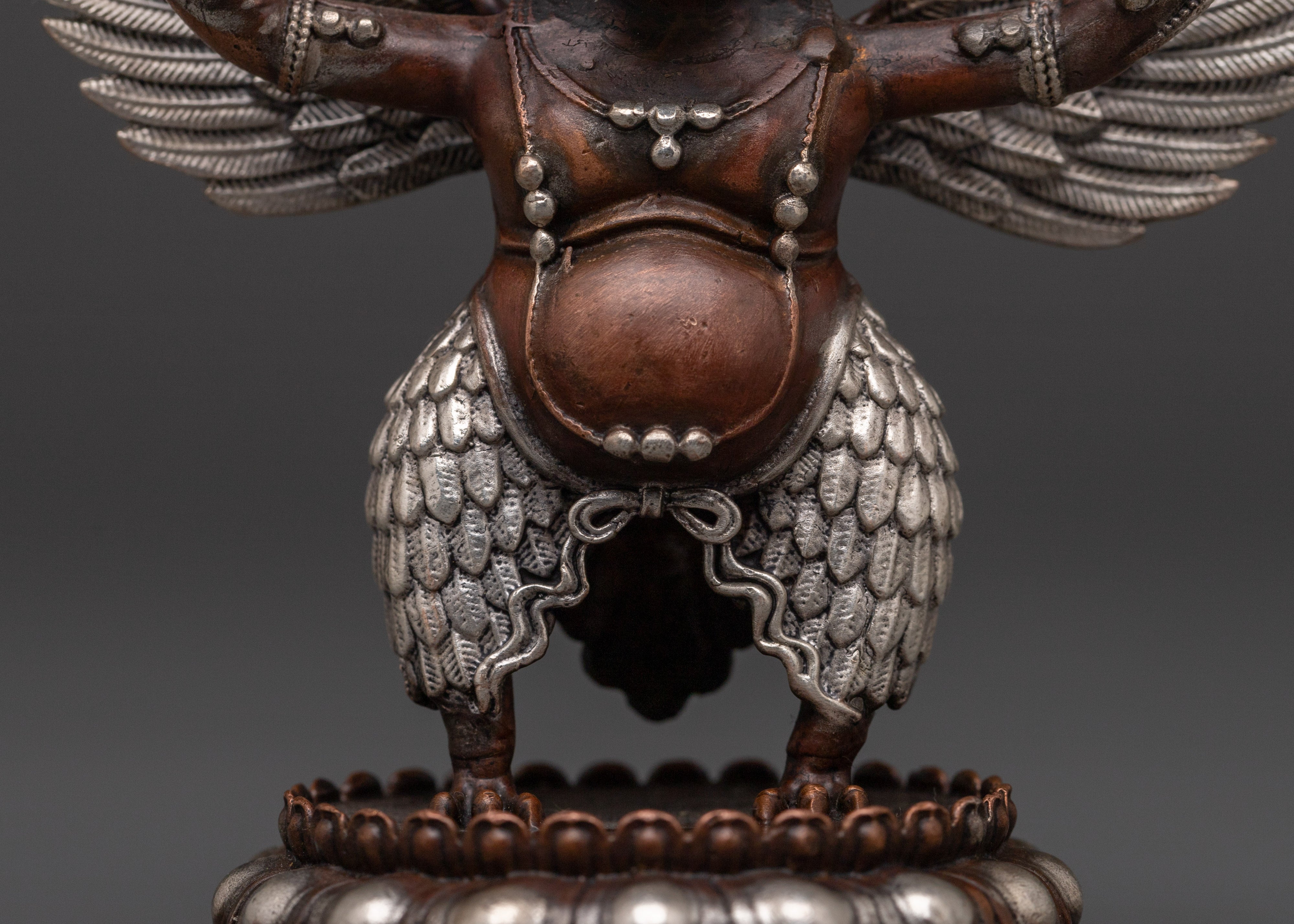 Handcrafted Garuda Bird Deity Sculpture | Statue for Home Altars and Sacred Spaces