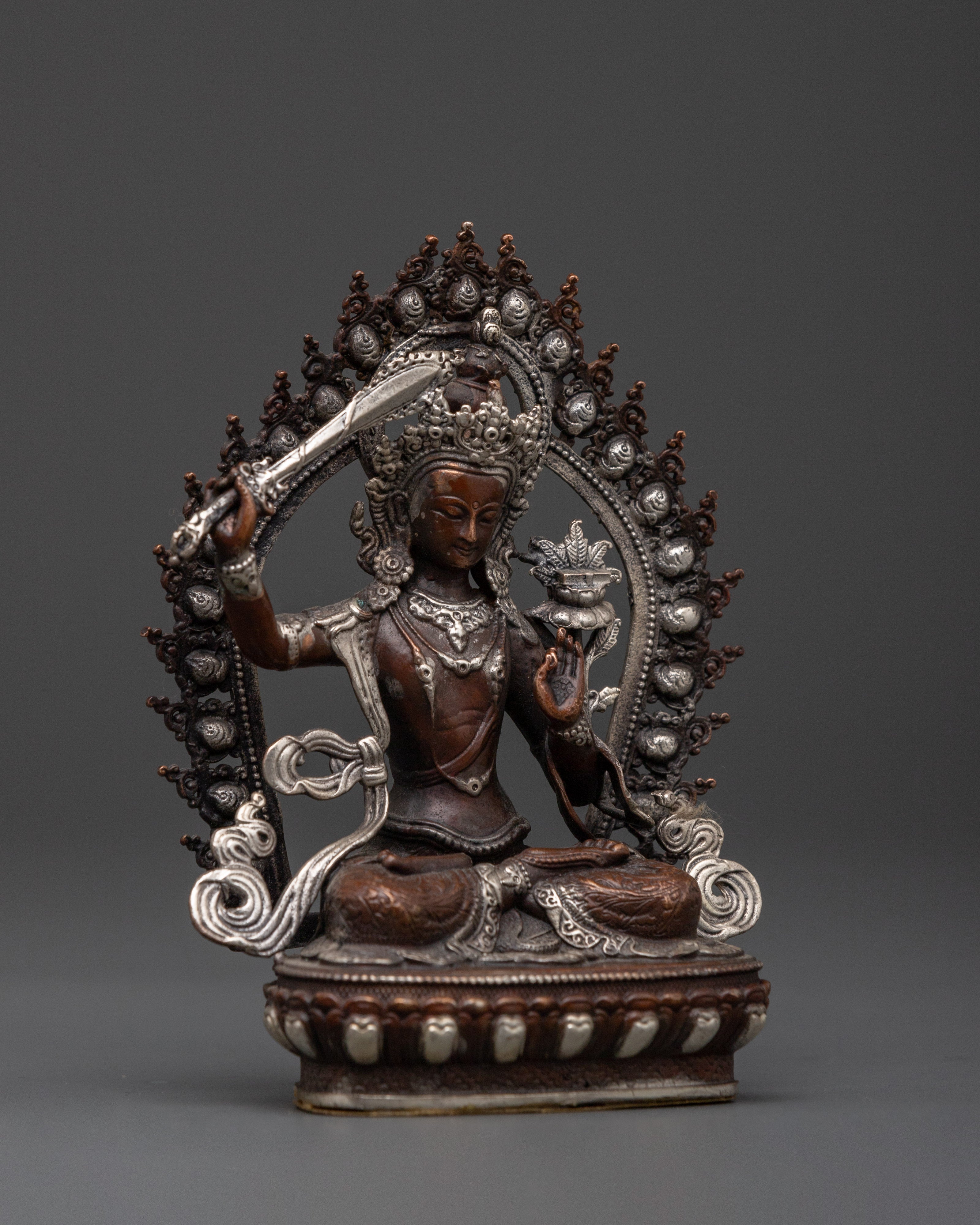 Tibetan Bodhisattva of Wisdom Manjushri Statue | Symbolizing Enlightenment and Knowledge