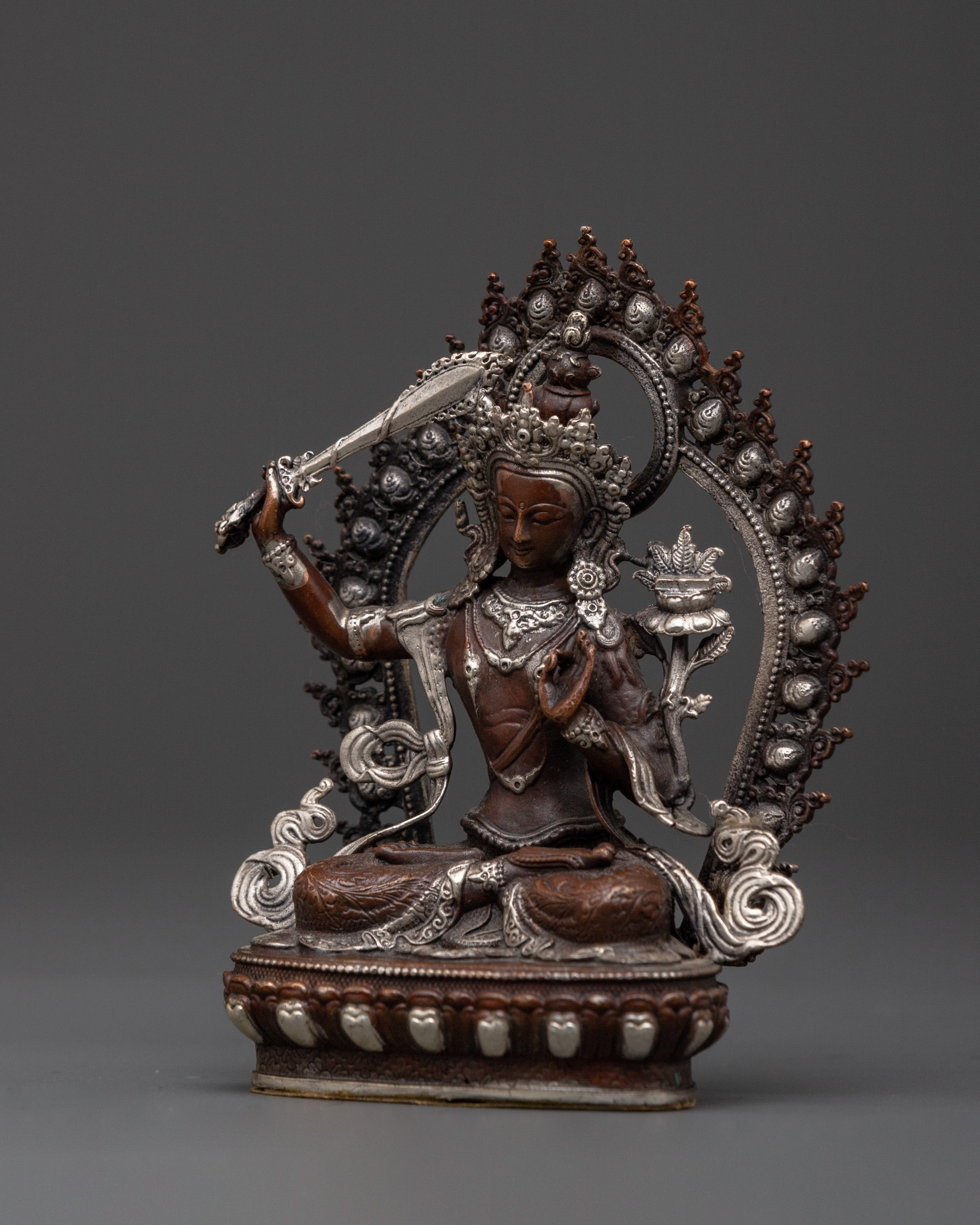 Tibetan Bodhisattva of Wisdom Manjushri Statue | Symbolizing Enlightenment and Knowledge