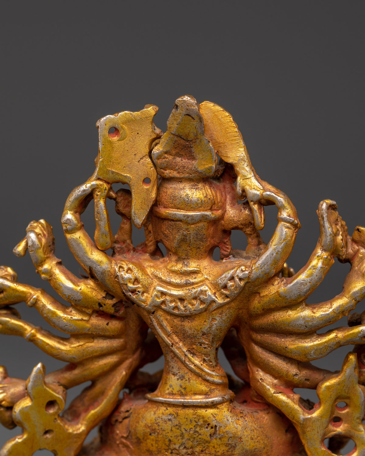 Cundi Handmade Statue | Gold-Plated Copper Deity for Wisdom & Protection