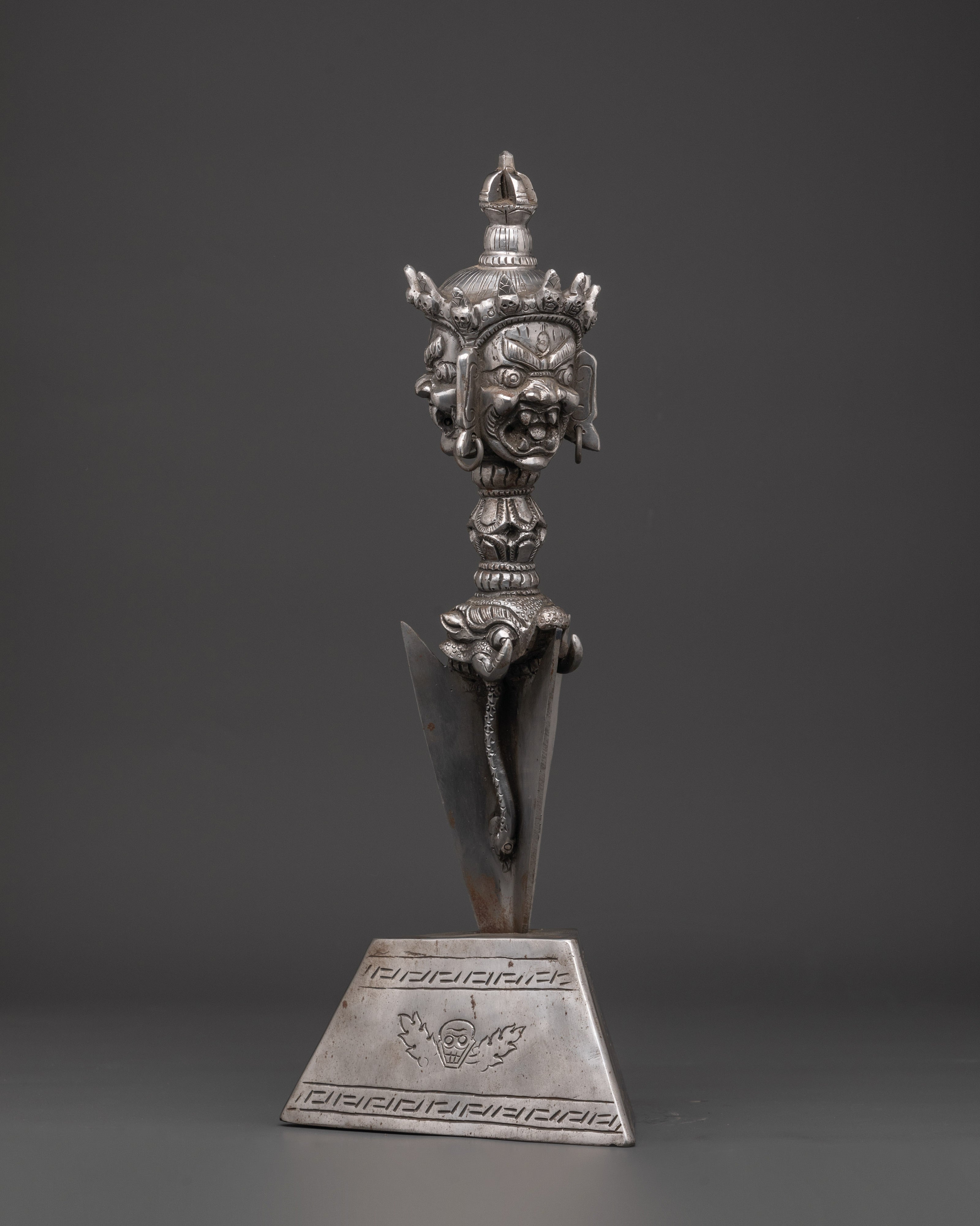 Wrathful God Ritual Tool Phurba | Powerful Iron Tibetan Dagger
