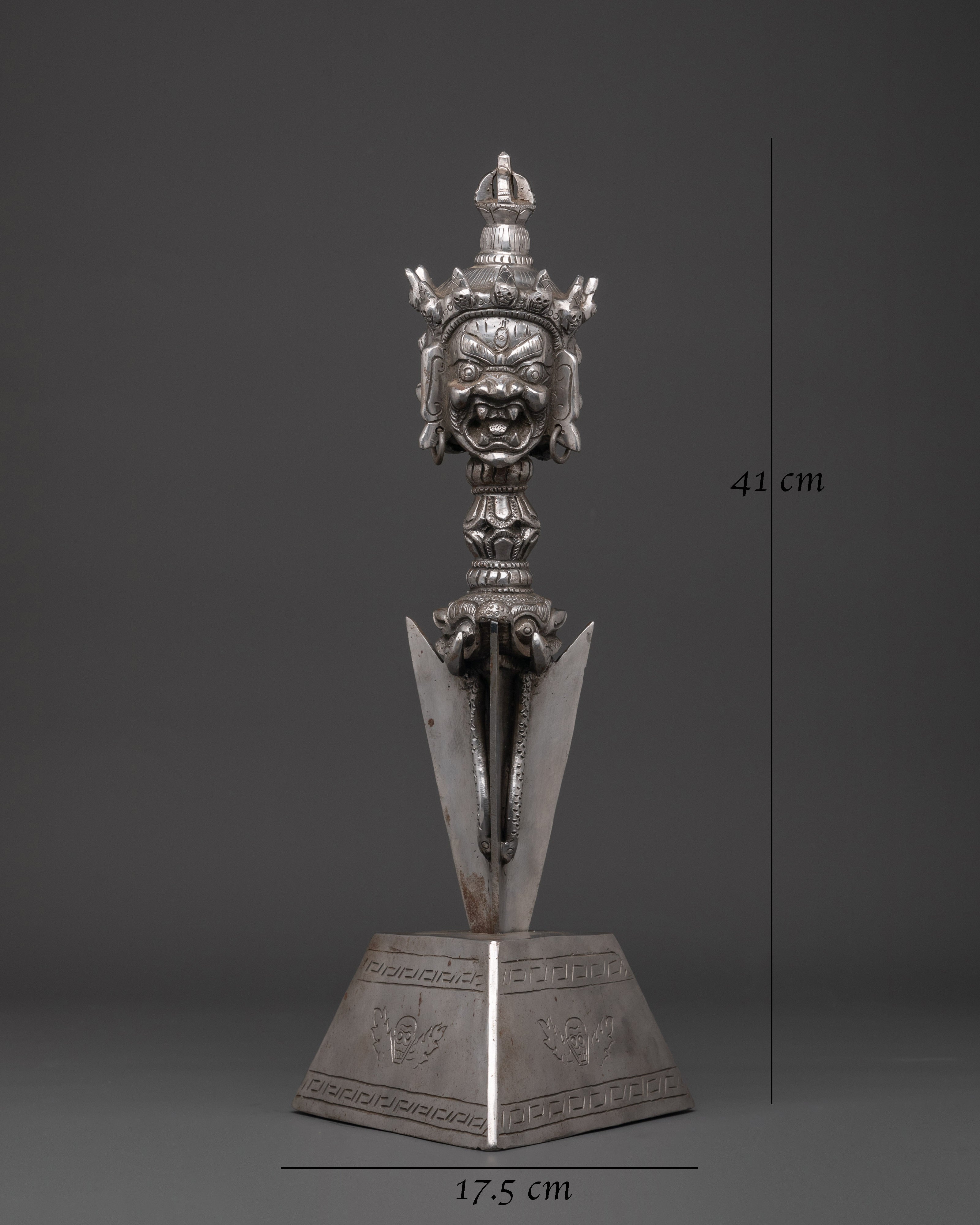 Wrathful God Ritual Tool Phurba | Powerful Iron Tibetan Dagger