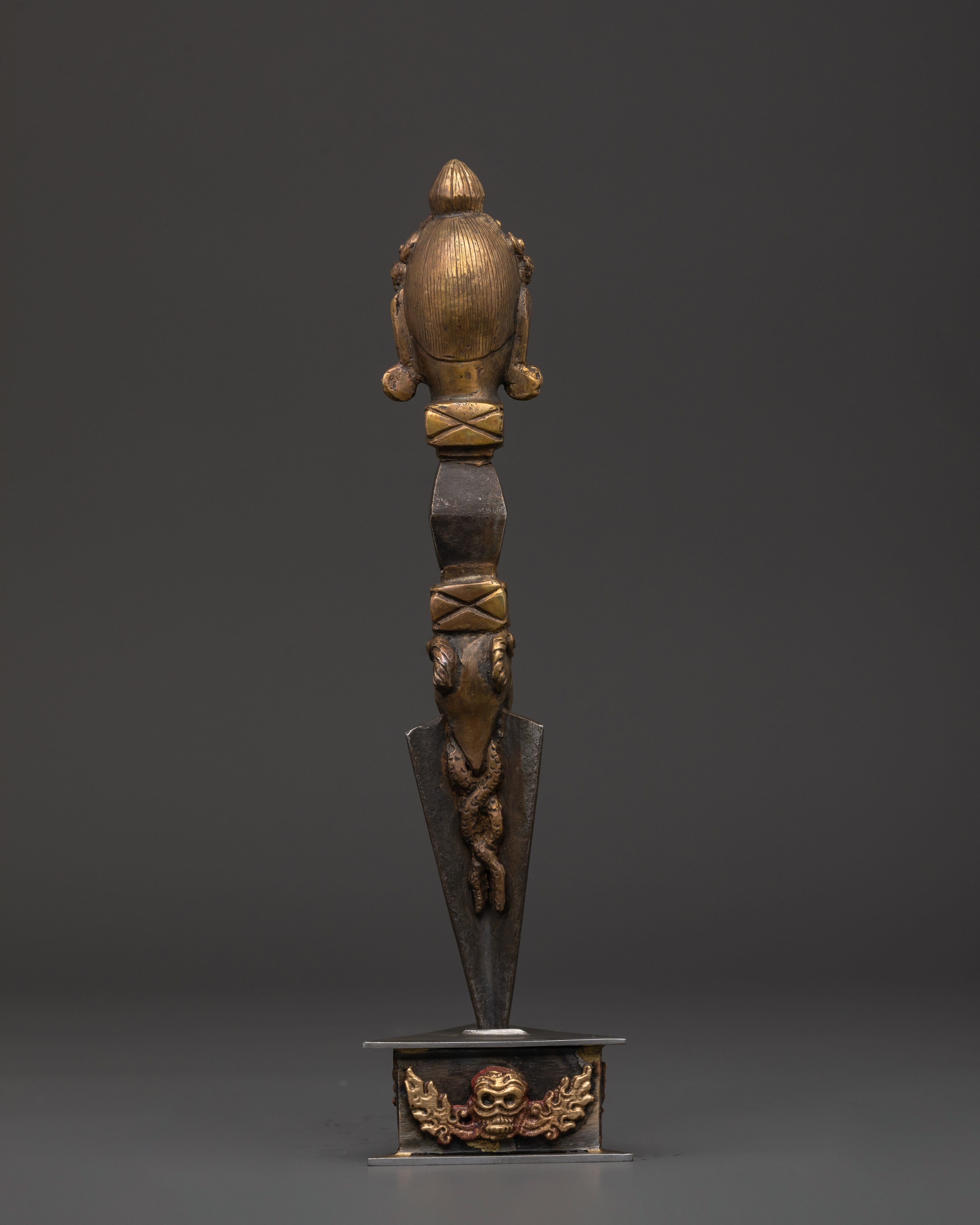 Tibetan Bronze Phurba Deity Dagger | Powerful Ritual and Meditation Tool