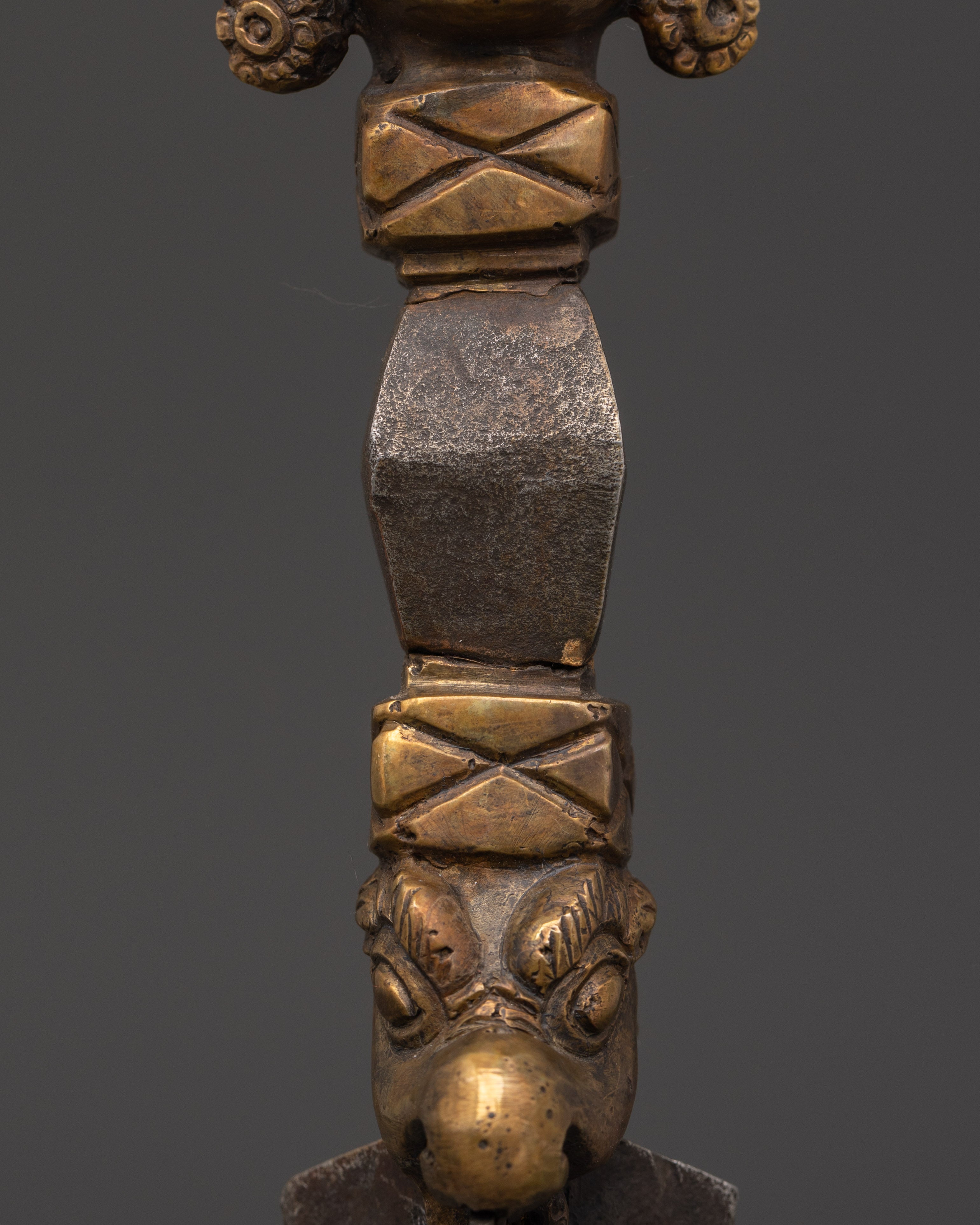 Tibetan Bronze Phurba Deity Dagger | Powerful Ritual and Meditation Tool
