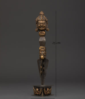 Tibetan Bronze Phurba Deity Dagger | Powerful Ritual and Meditation Tool