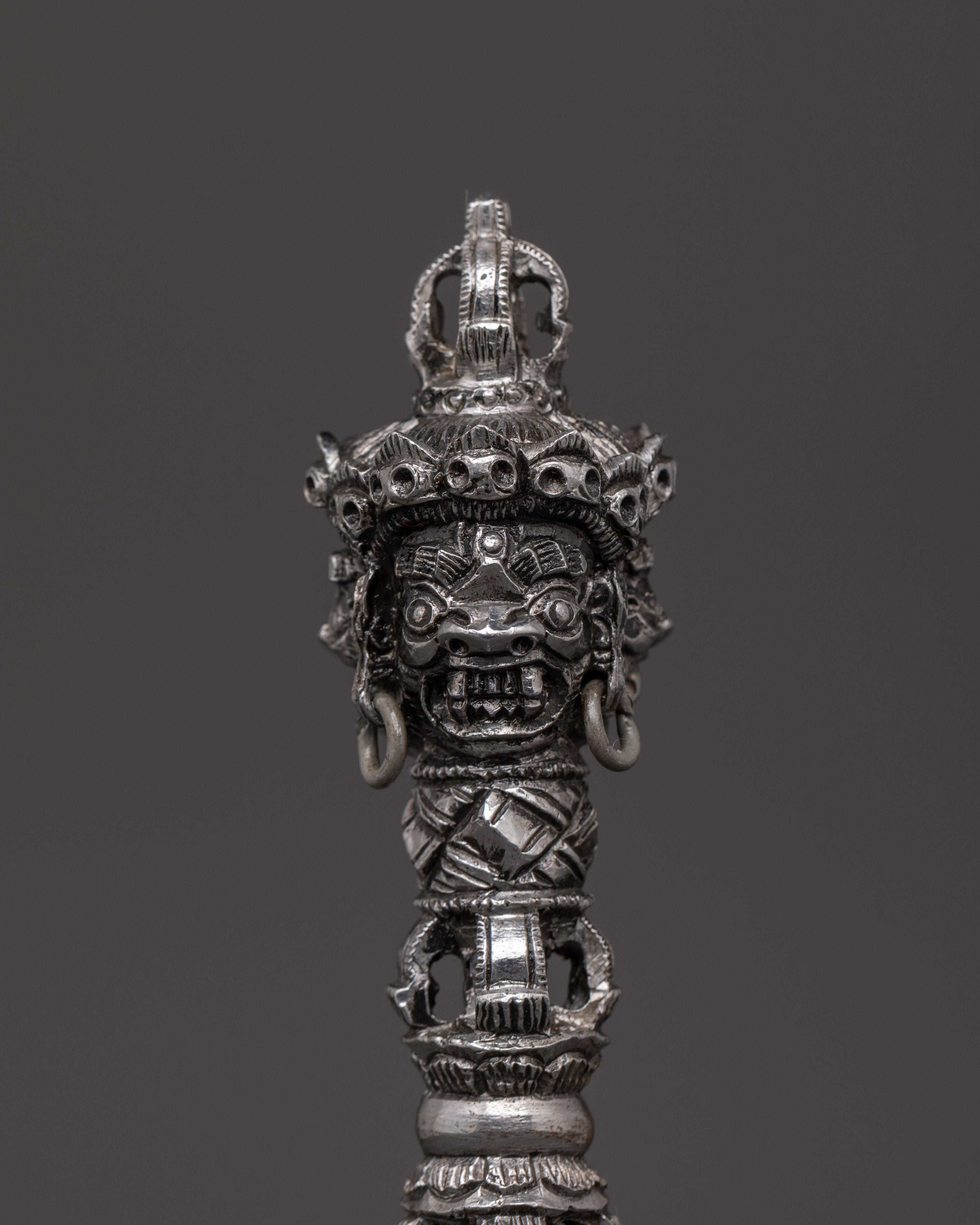 Nepalese Iron Ritual Phurba | Handcrafted Spiritual Meditation Dagger
