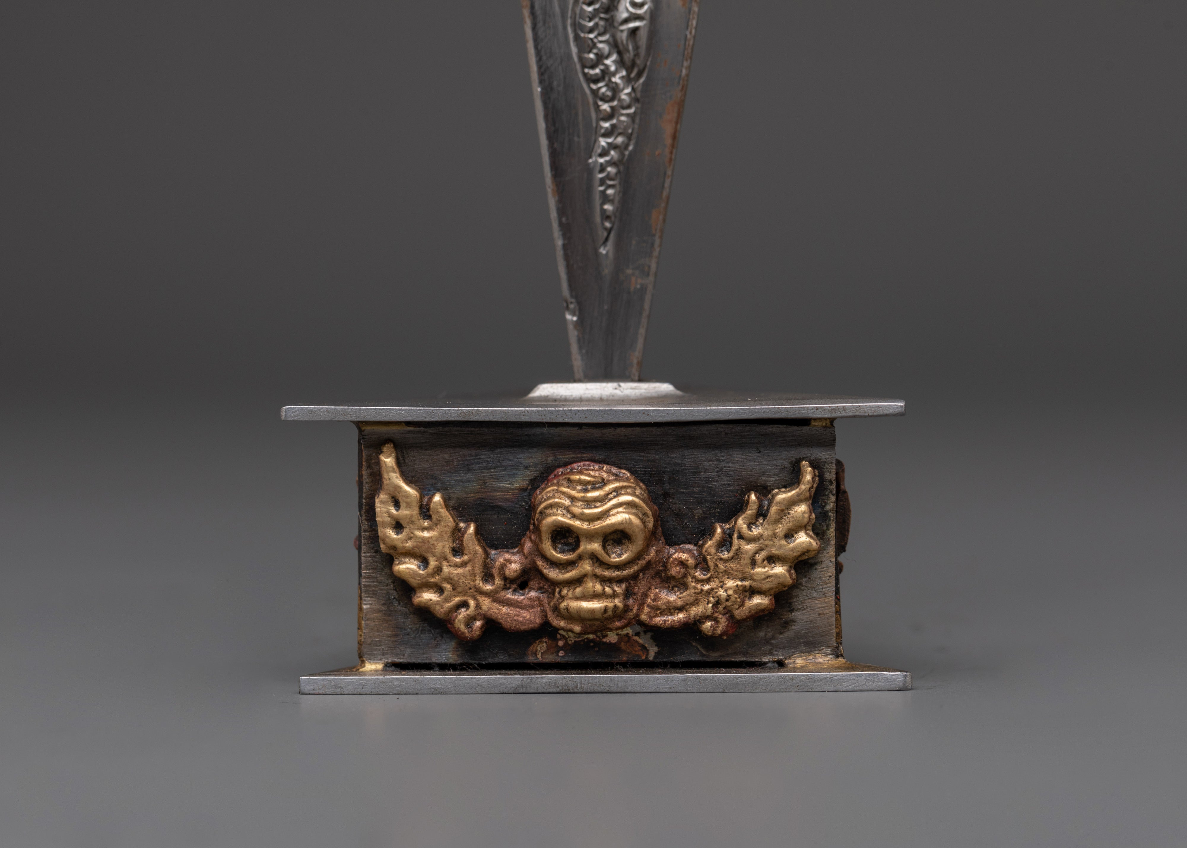 Nepalese Iron Ritual Phurba | Handcrafted Spiritual Meditation Dagger