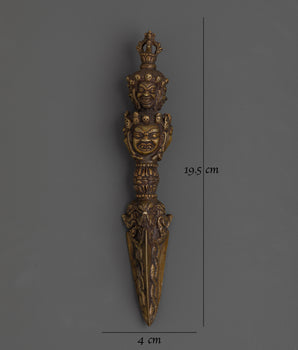 Buddhist Bronze Buddhist Phurba |  Traditional Himalayan Ritual Tool