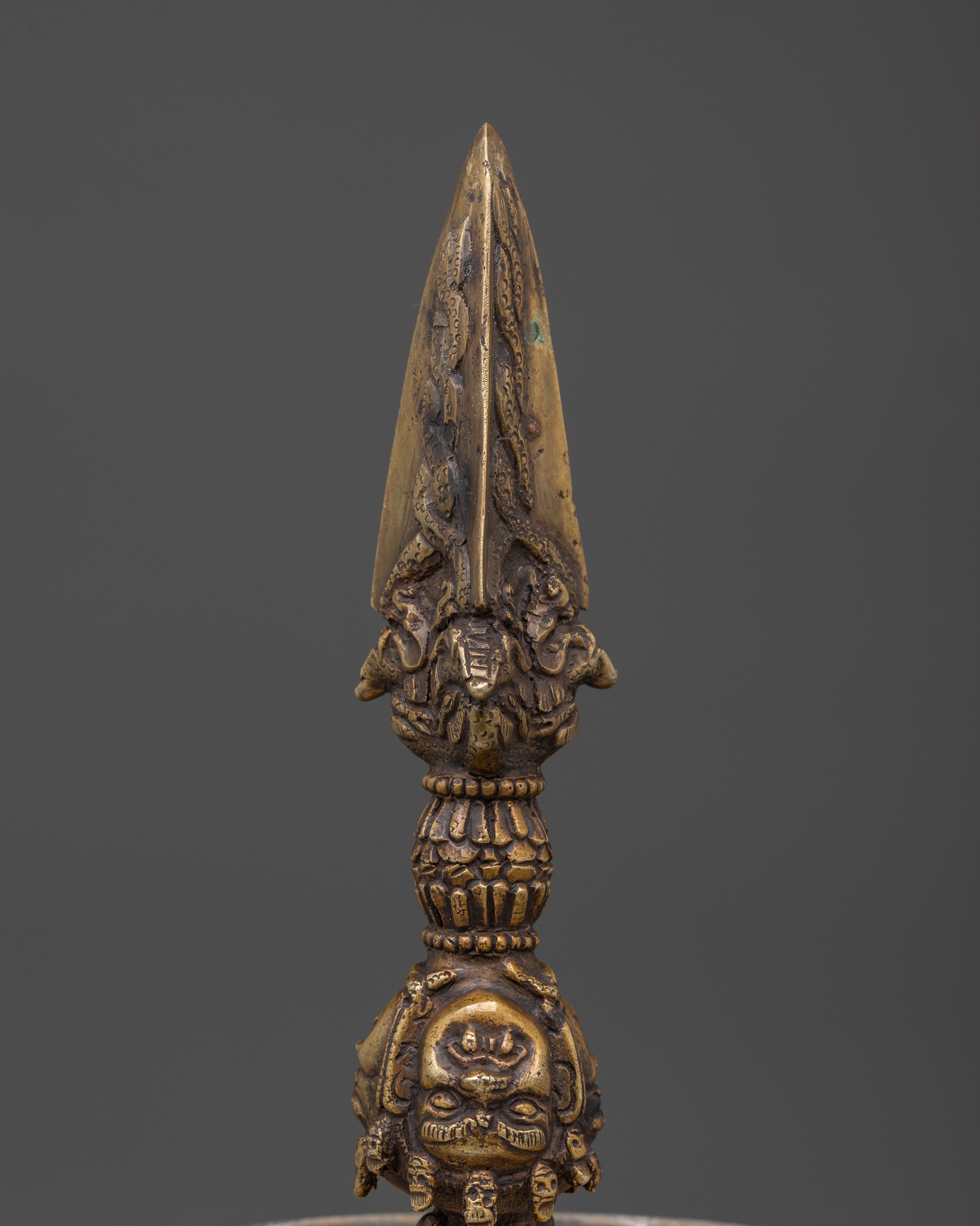 Buddhist Bronze Buddhist Phurba |  Traditional Himalayan Ritual Tool
