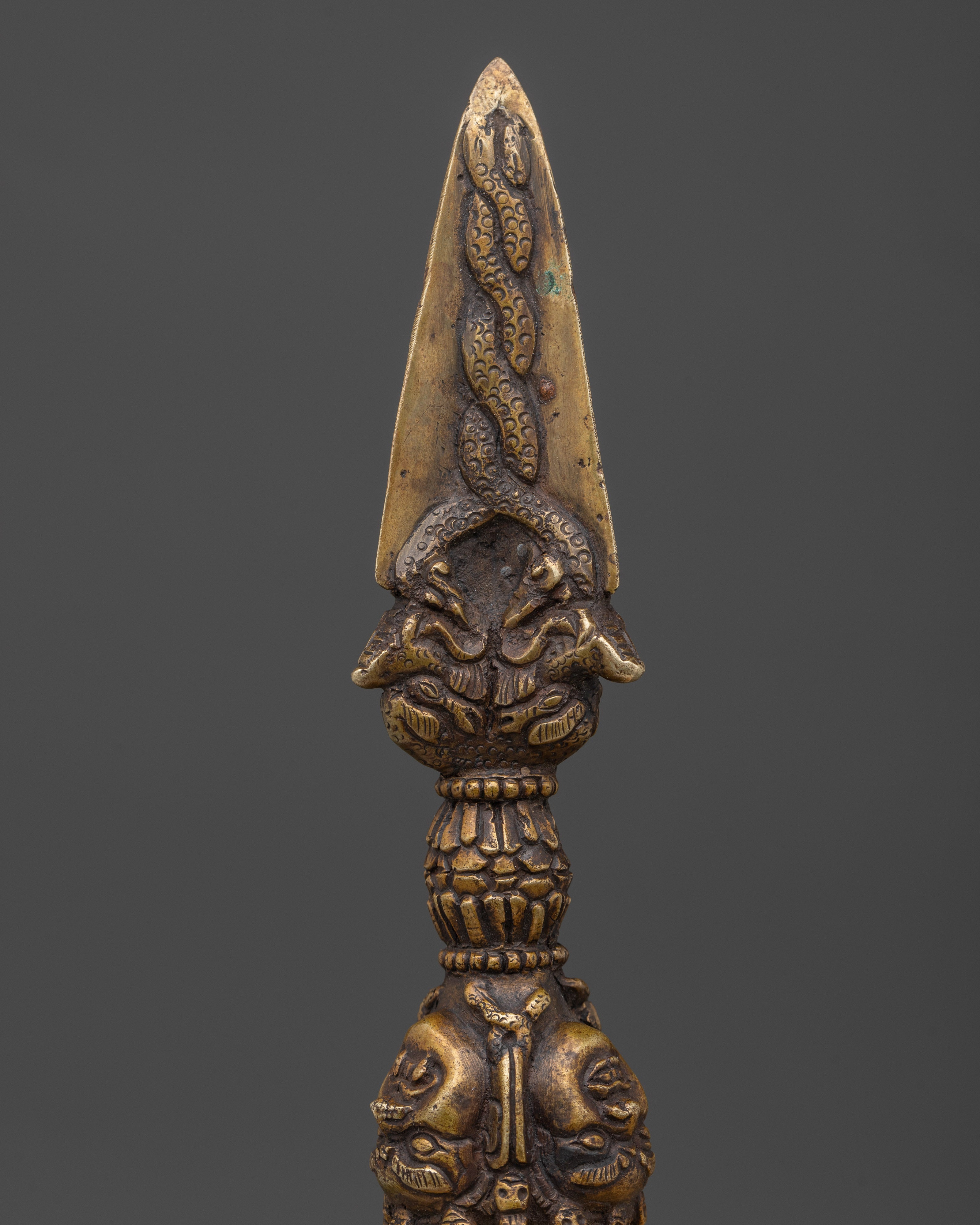 Buddhist Bronze Buddhist Phurba |  Traditional Himalayan Ritual Tool