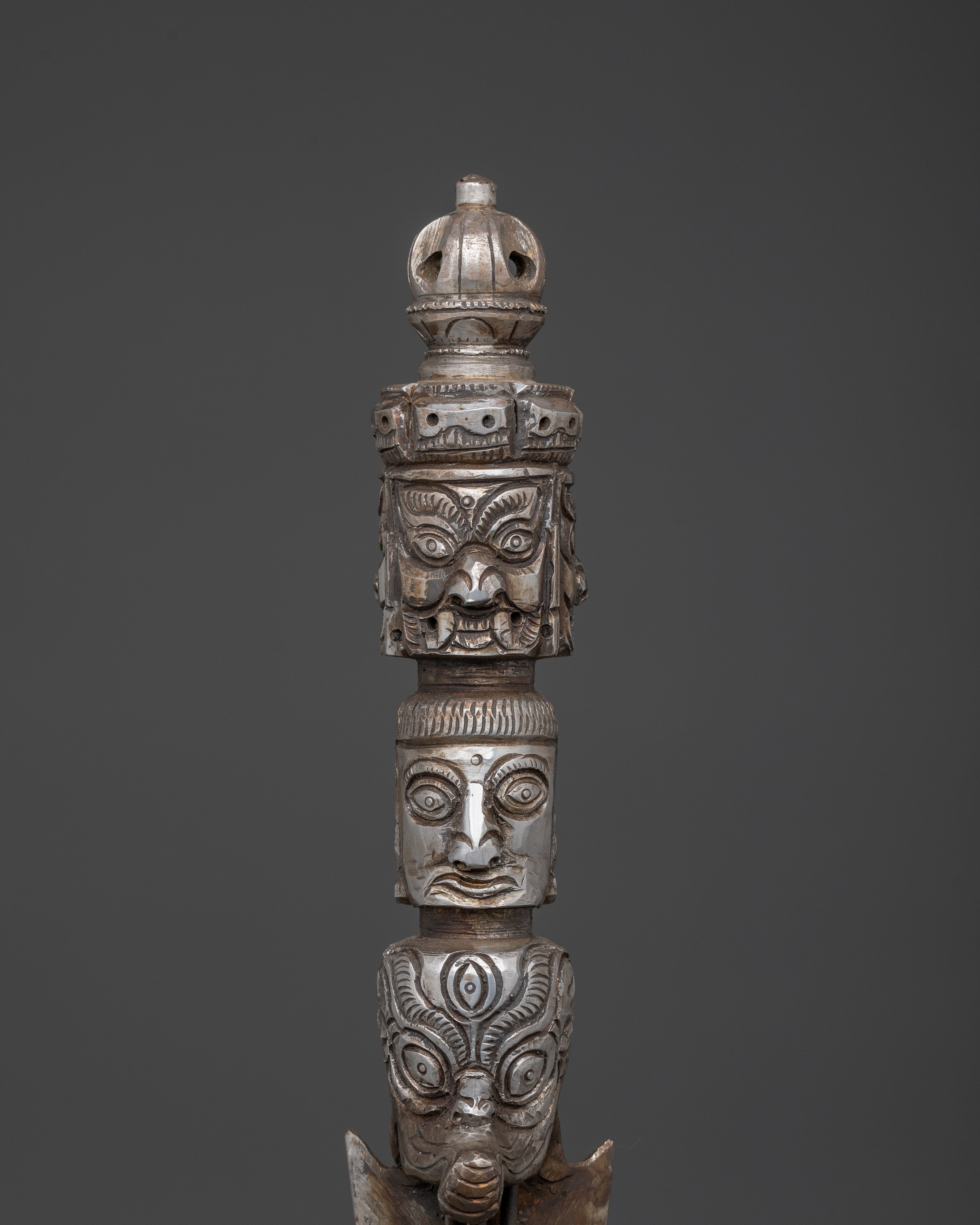 Iron Tibetan Phurba Dagger | Powerful Tibetan Ceremonial Tool