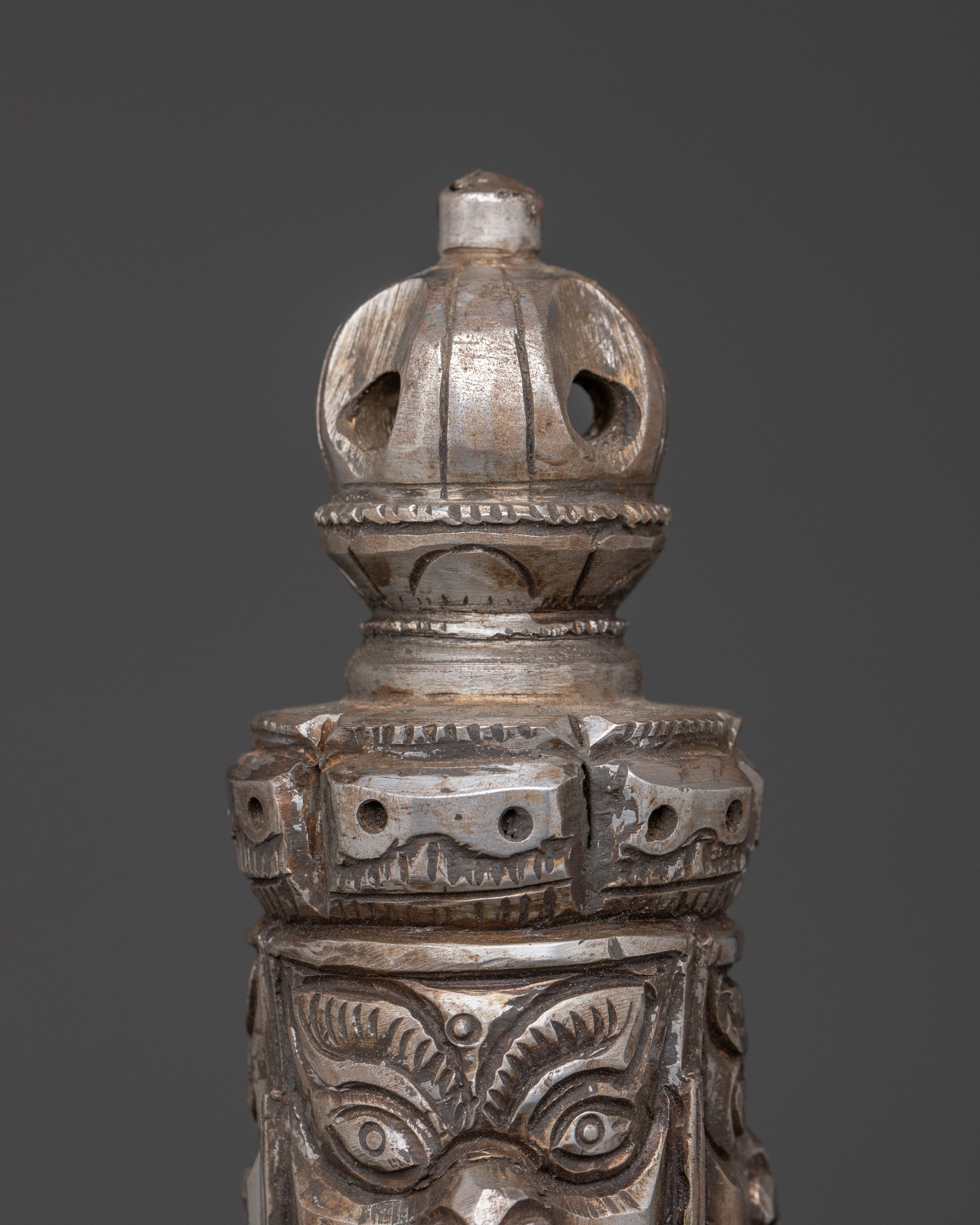 Iron Tibetan Phurba Dagger | Powerful Tibetan Ceremonial Tool