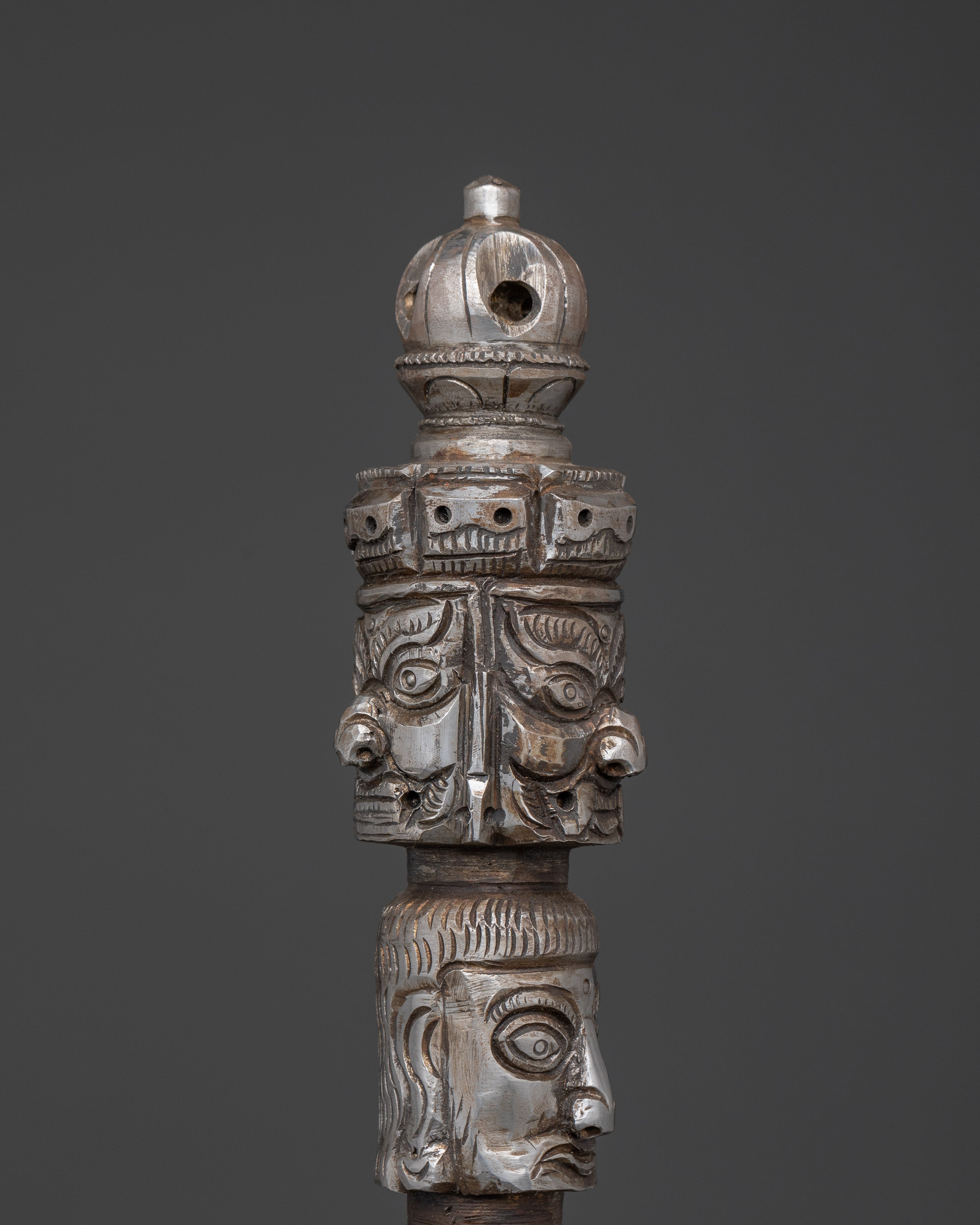 Iron Tibetan Phurba Dagger | Powerful Tibetan Ceremonial Tool