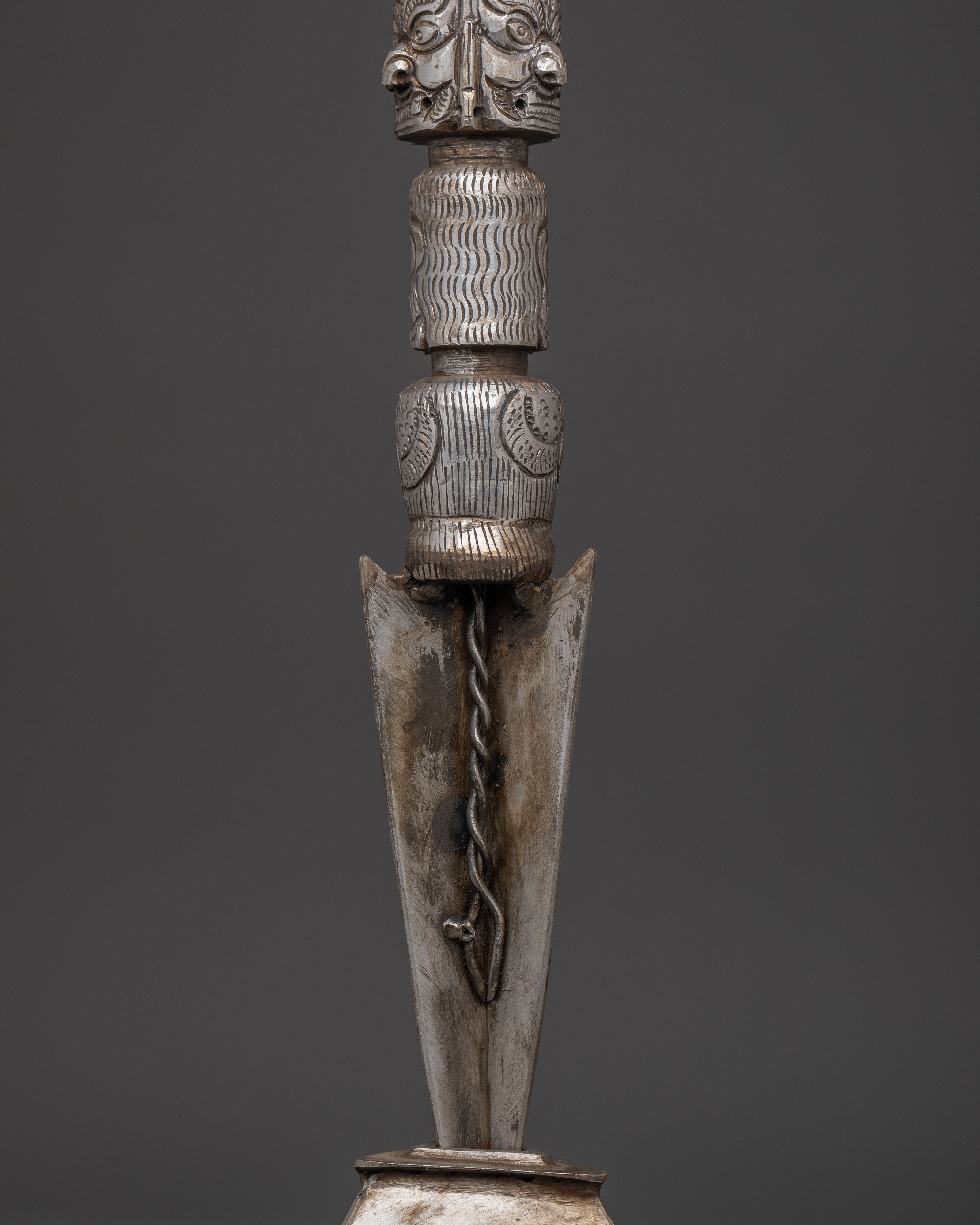 Iron Tibetan Phurba Dagger | Powerful Tibetan Ceremonial Tool