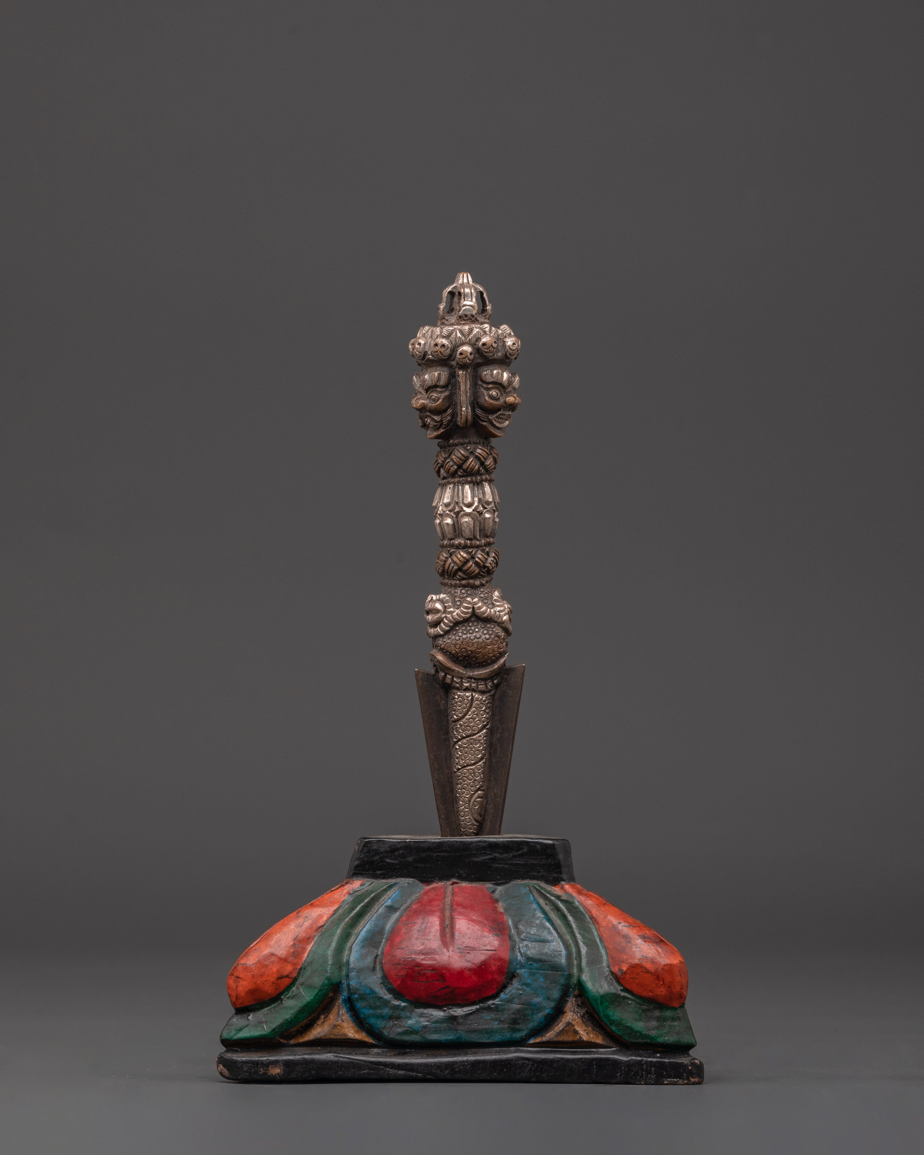 Sacred Ritual Dagger | Three-Faced Deity Phurba Ritual Dagger