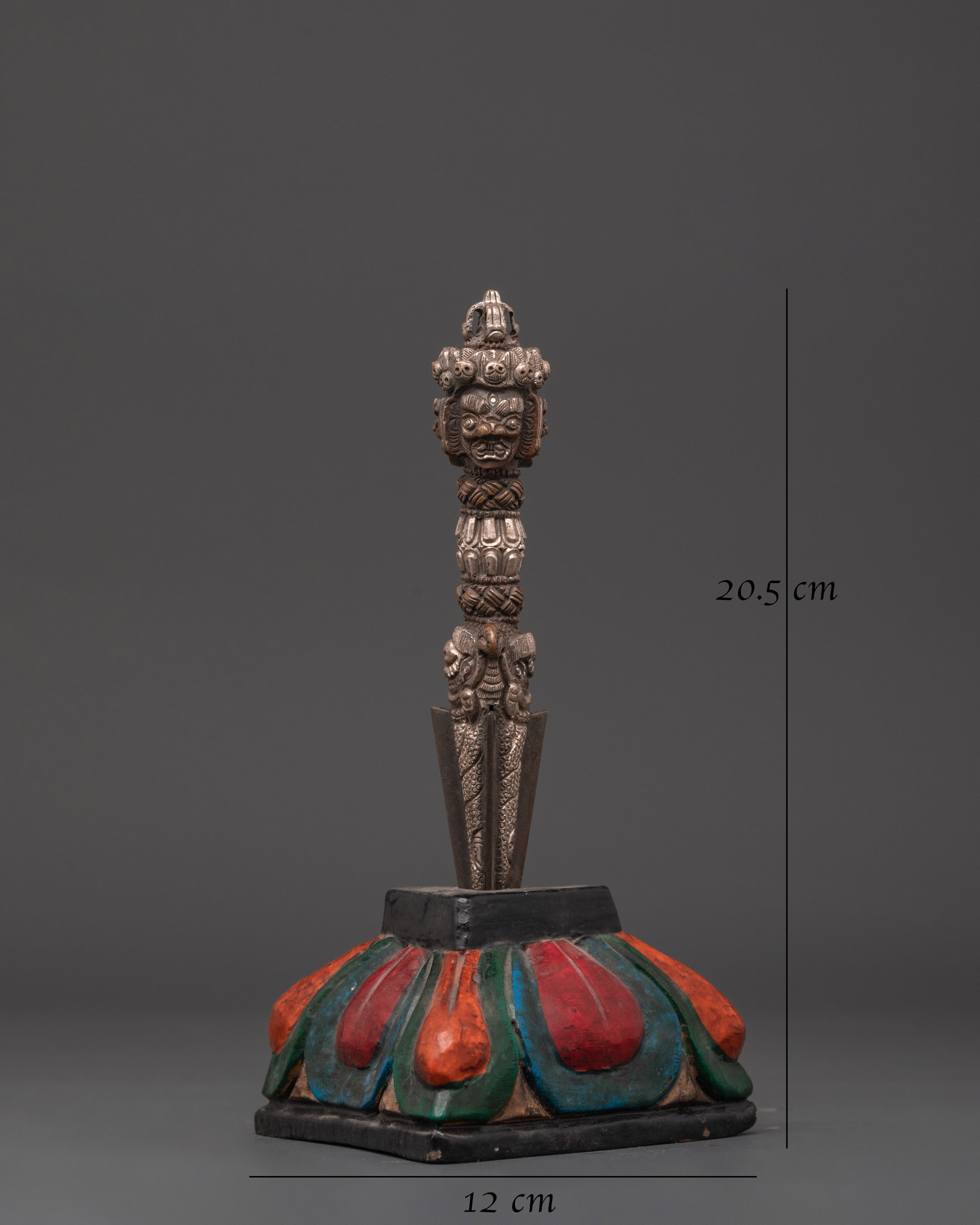Sacred Ritual Dagger | Three-Faced Deity Phurba Ritual Dagger