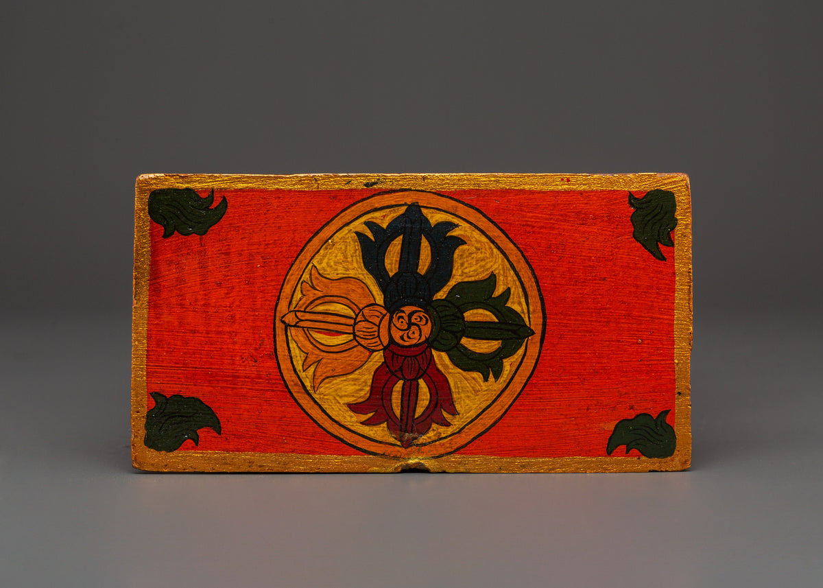 Tibetan Buddhist Sacred Altar Box | Sacred Traditional Wooden Shrine