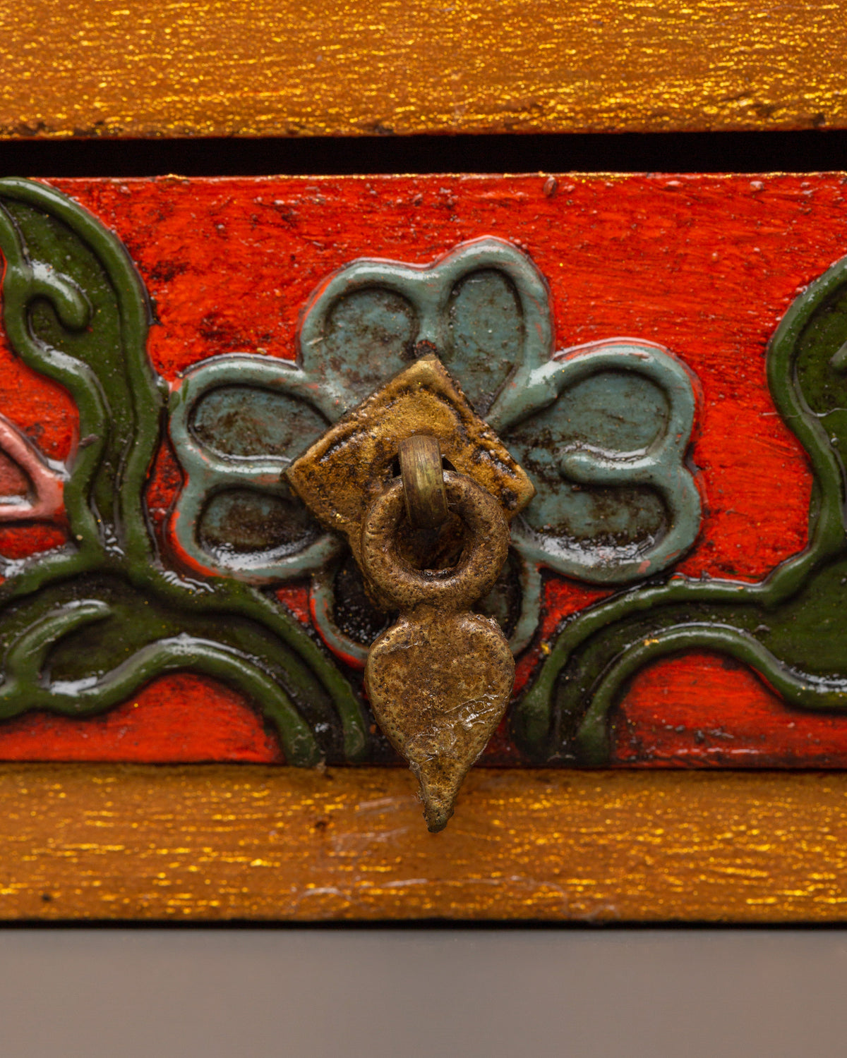 Tibetan Buddhist Sacred Altar Box | Sacred Traditional Wooden Shrine