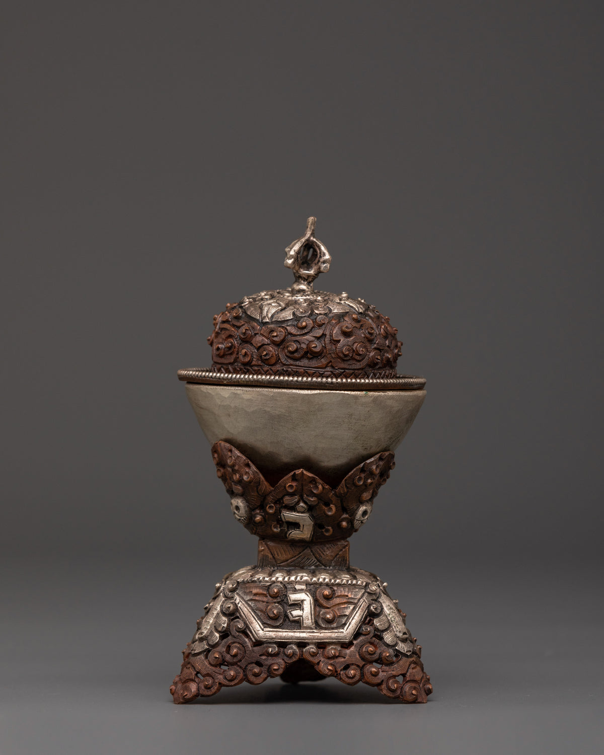 Traditional Sacred Kapala Set | Buddhist Tantric Ritual Art
