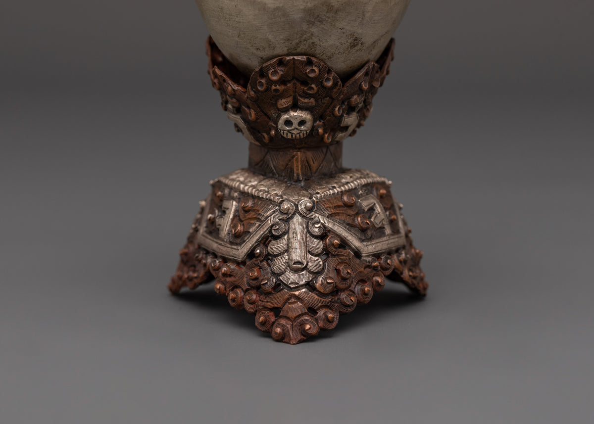 Traditional Sacred Kapala Set | Buddhist Tantric Ritual Art