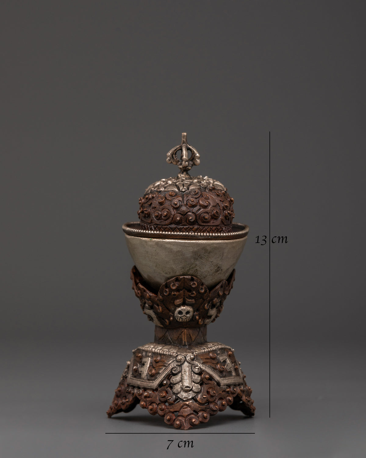 Traditional Sacred Kapala Set | Buddhist Tantric Ritual Art