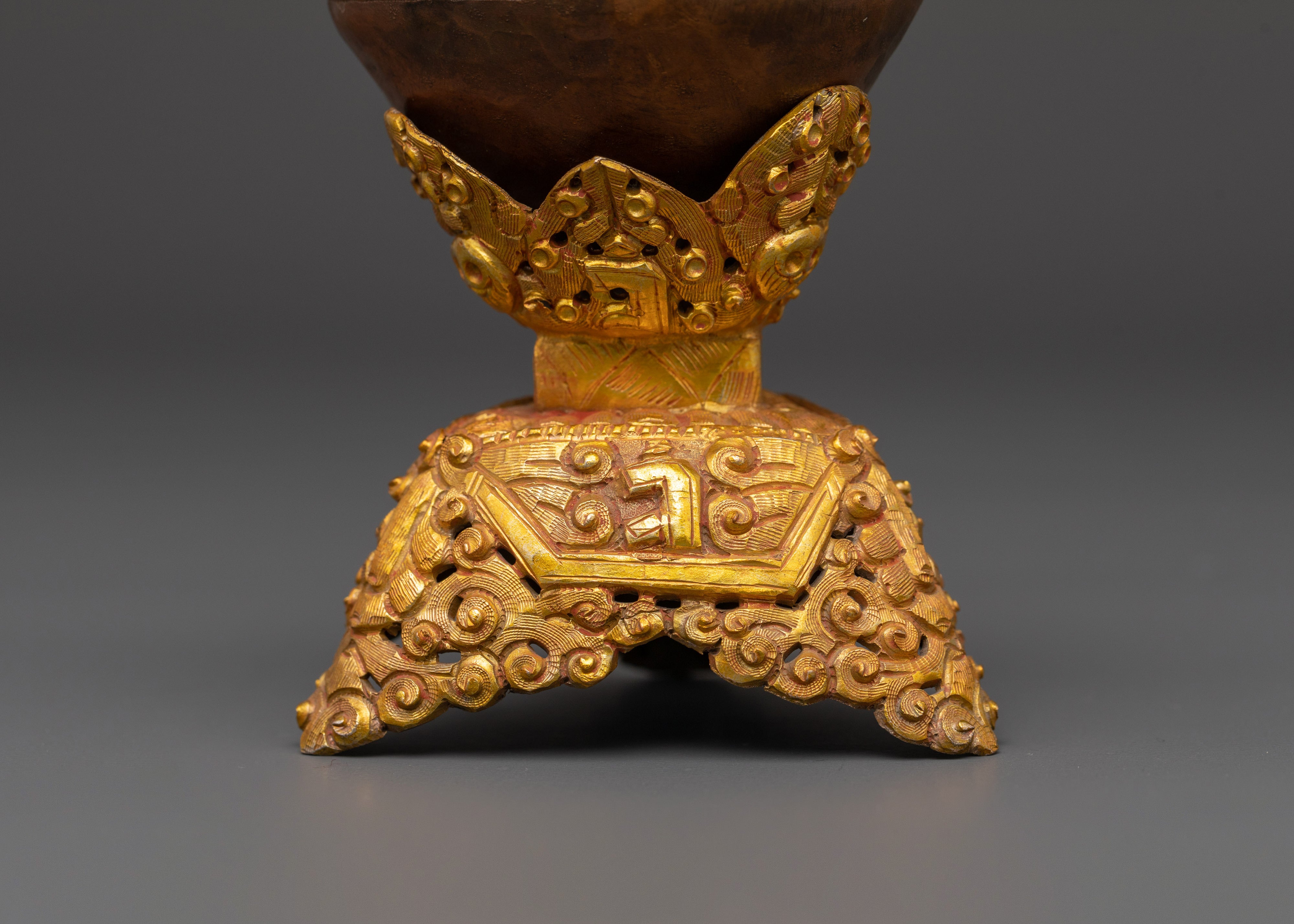 Copper Skull Chalice | Gold Plated Ritual Skull Cup