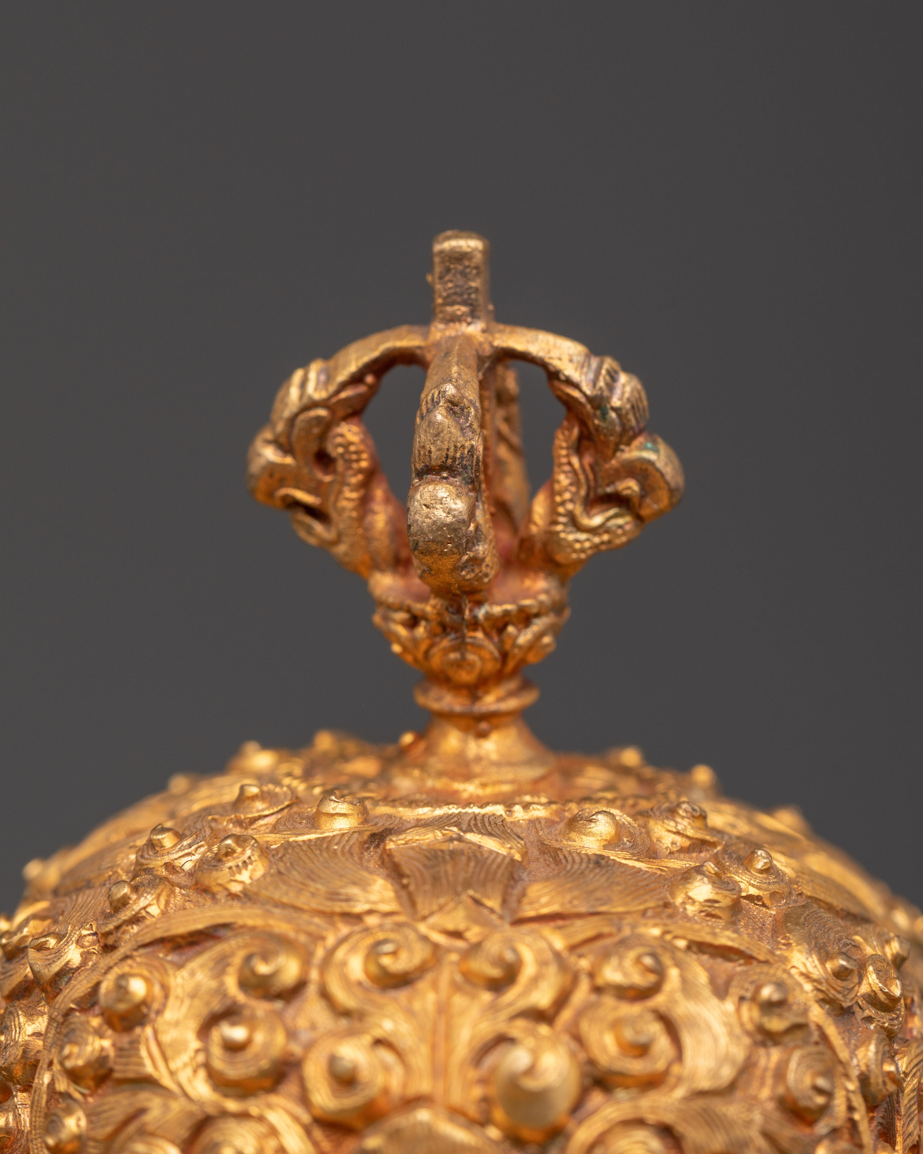 Kapalika Ritual Cup | Gold & Silver Plated Copper Skull Chalice