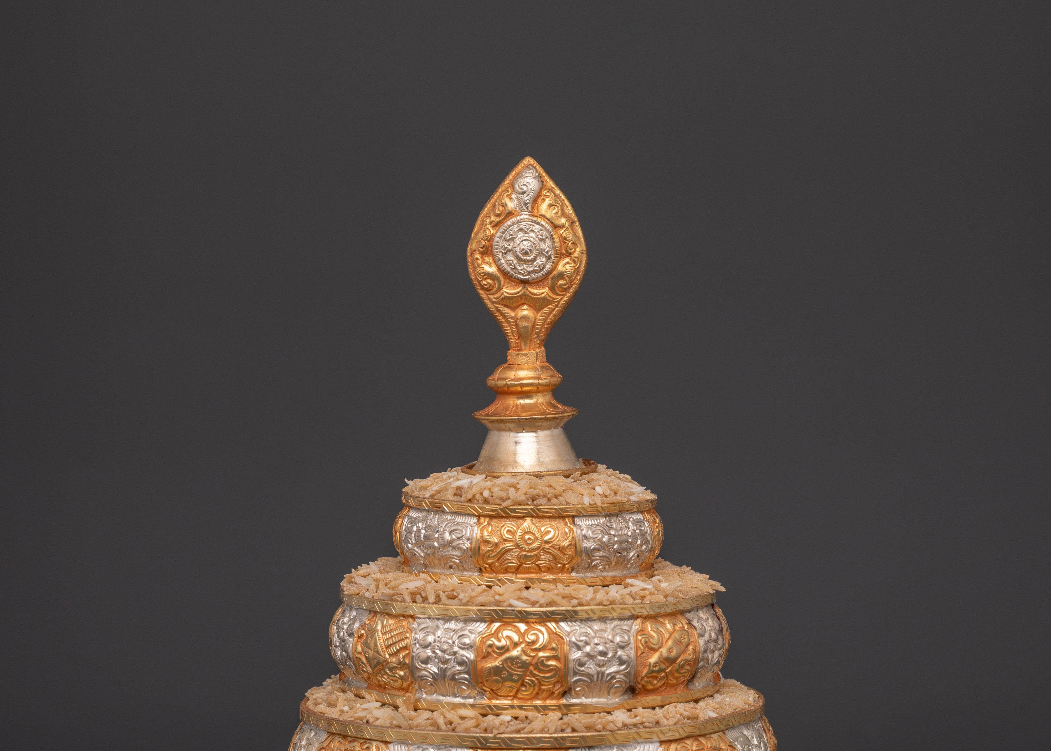 Tibetan Copper Mandala Offering Set for Spiritual Rituals and Meditation