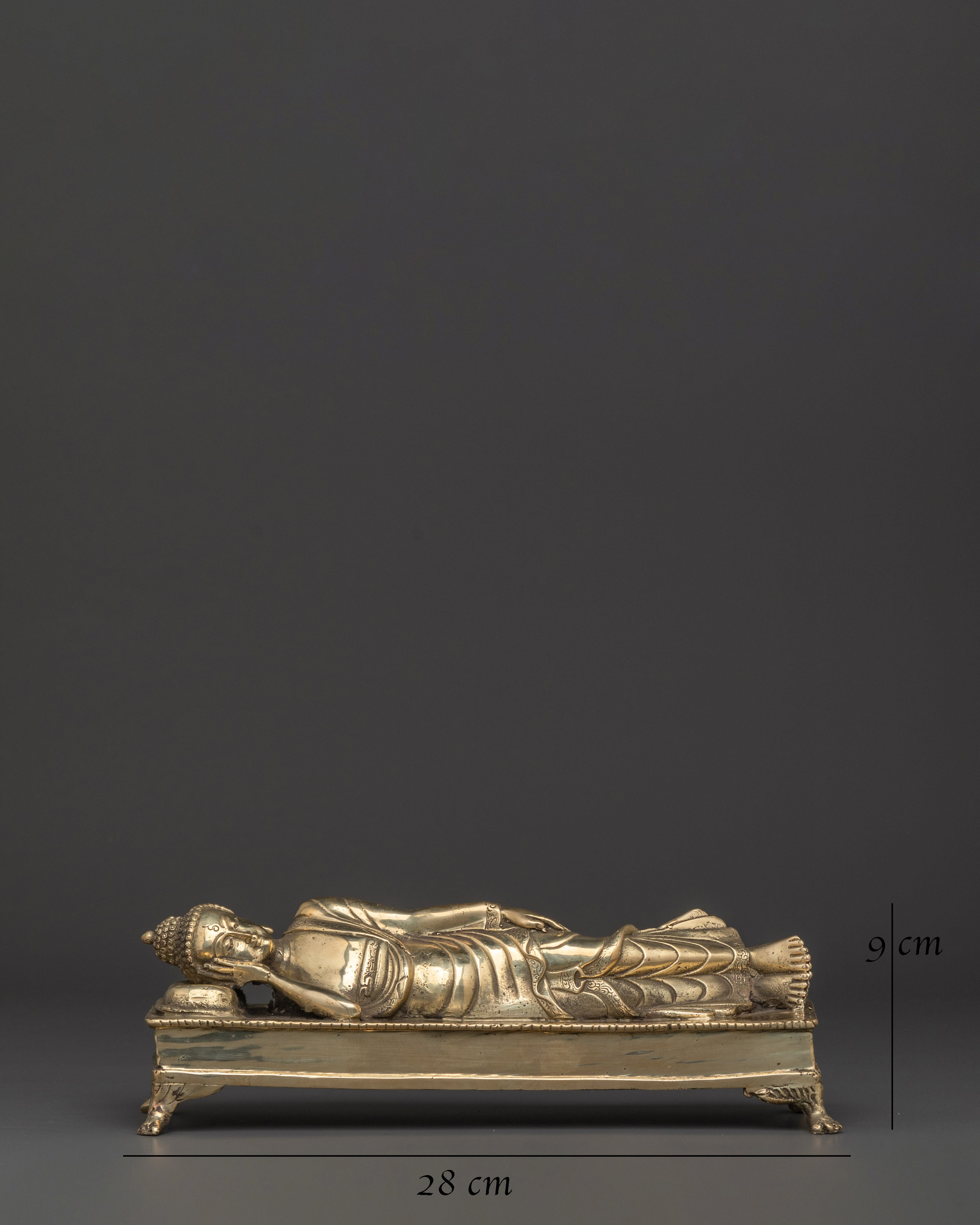 Handcrafted Sleeping Buddha Statue for Meditation & Spiritual Art