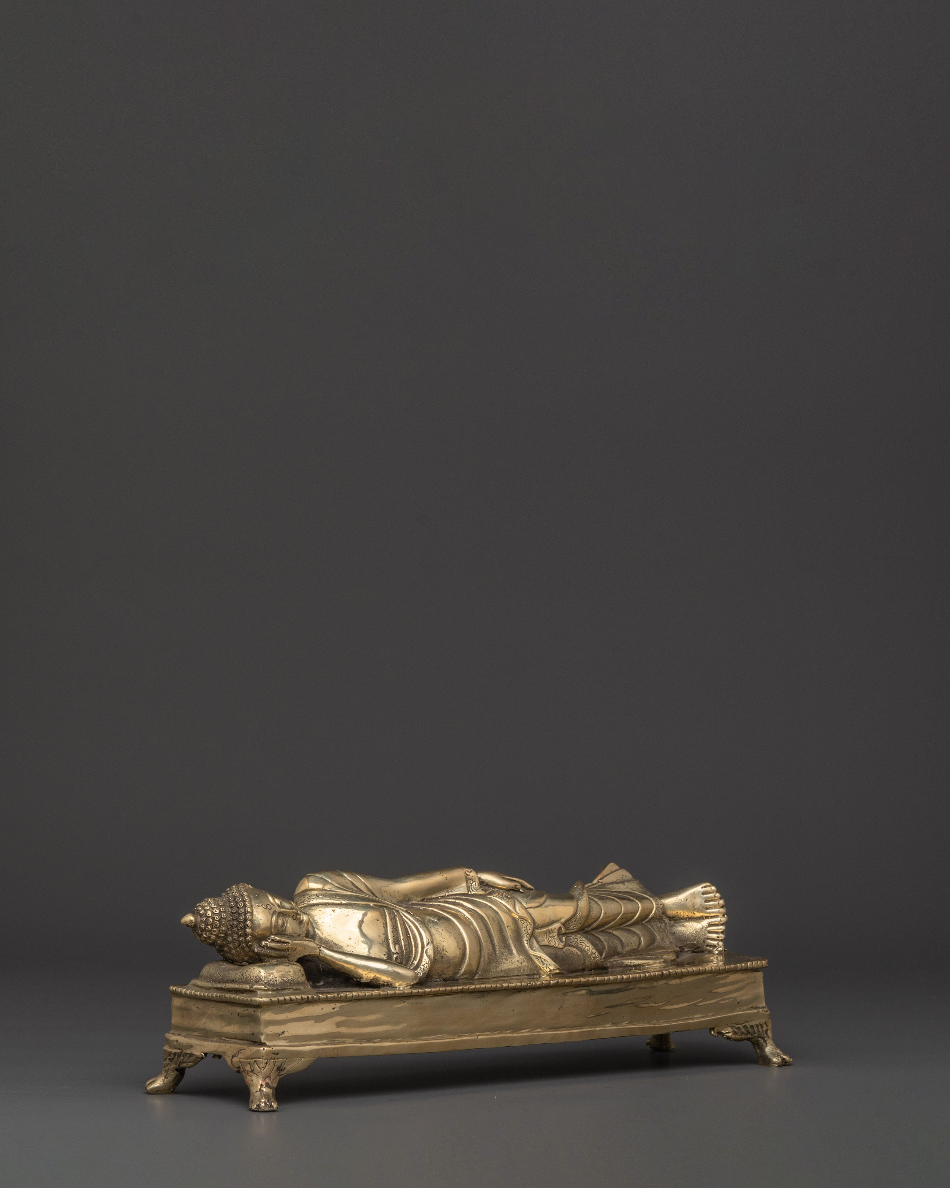 Handcrafted Sleeping Buddha Statue for Meditation & Spiritual Art